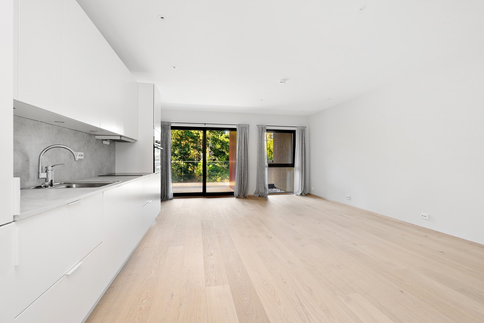 Leiligheten har vannbåren gulvvarme i stue. Galleribilde