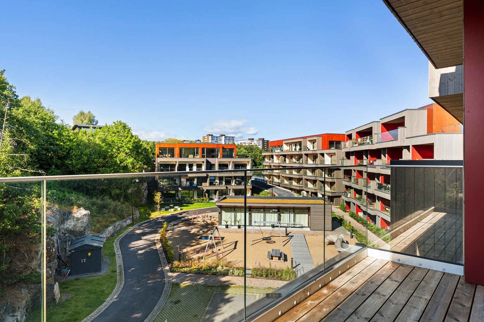 Utsikt fra balkong. Galleribilde