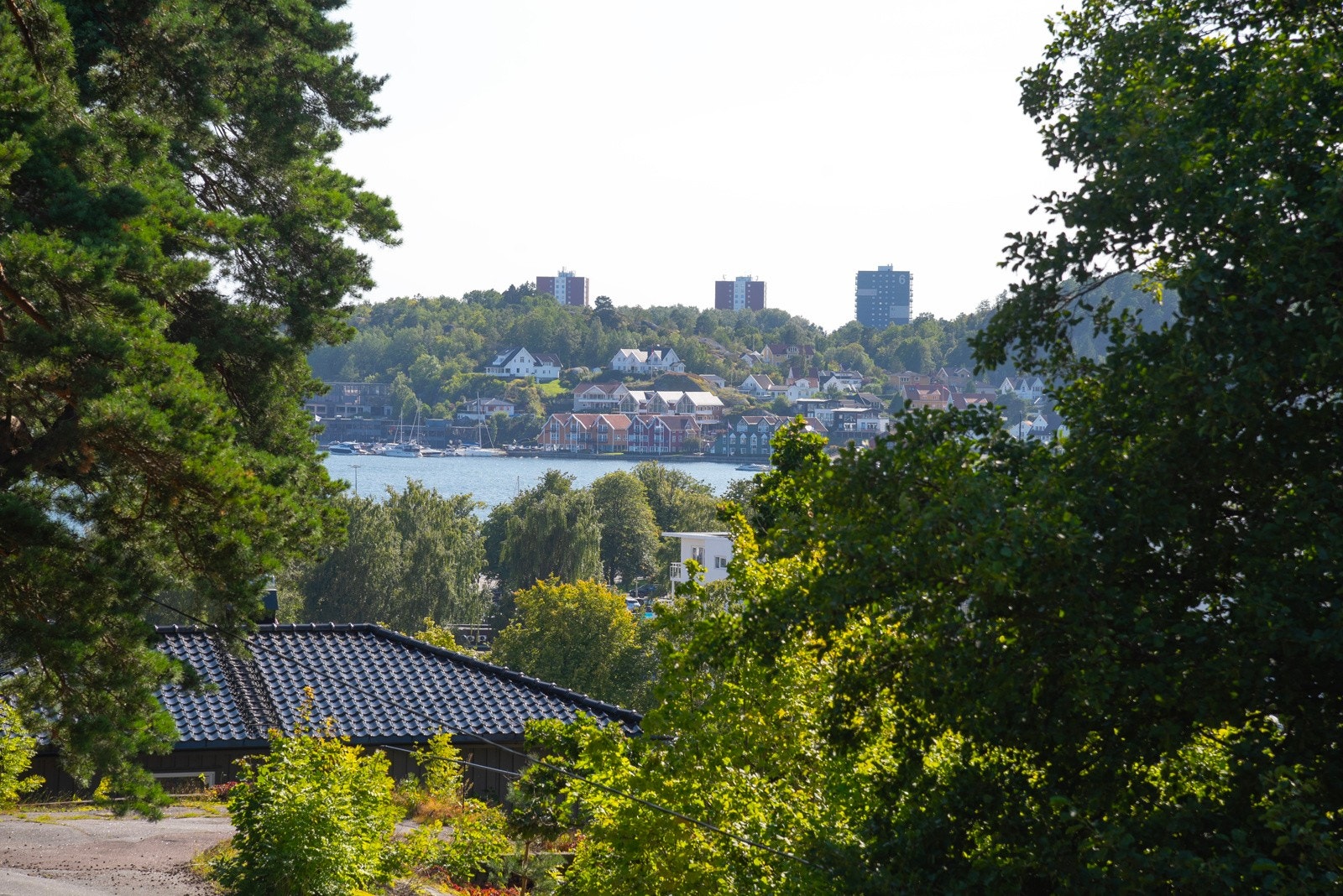 Glimt av havnen fra boligen Galleribilde
