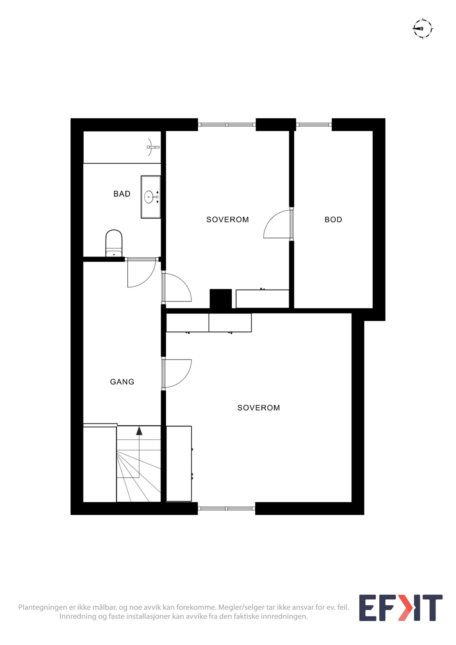 Planløsning 2. etasje Galleribilde