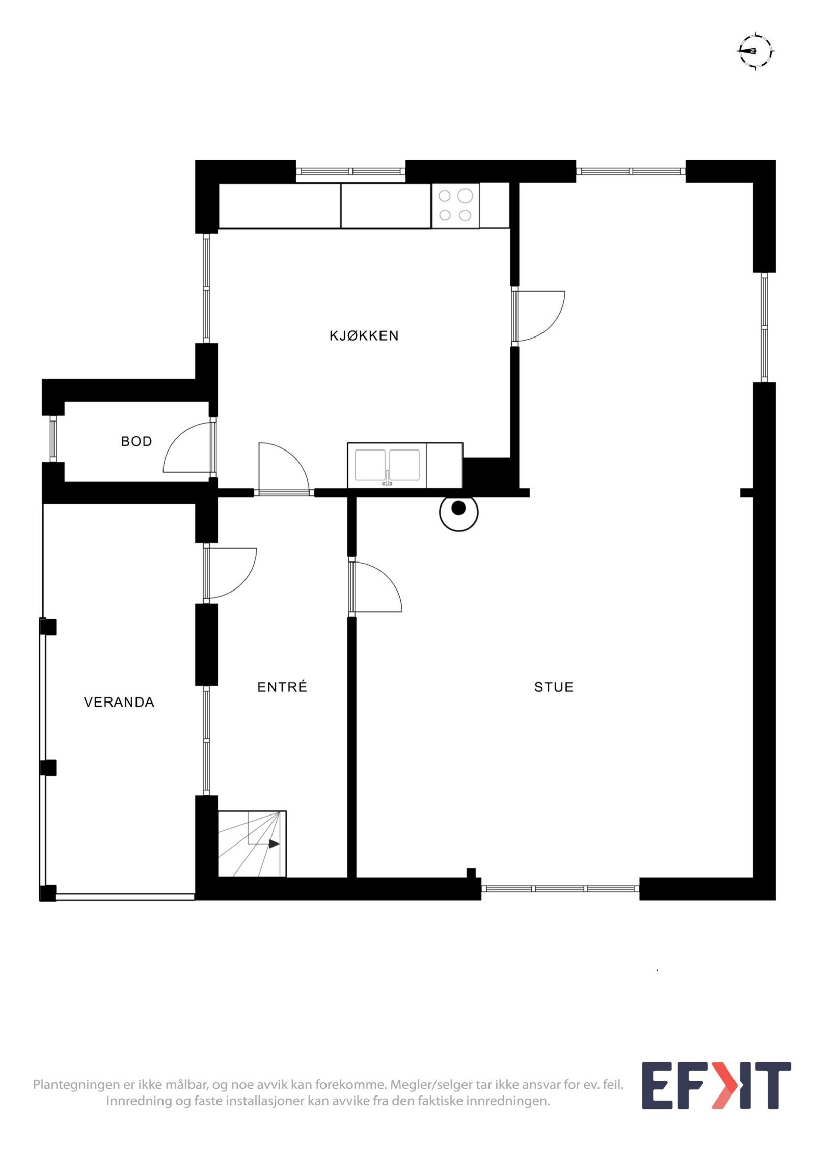 Planløsning 1. etasje Galleribilde