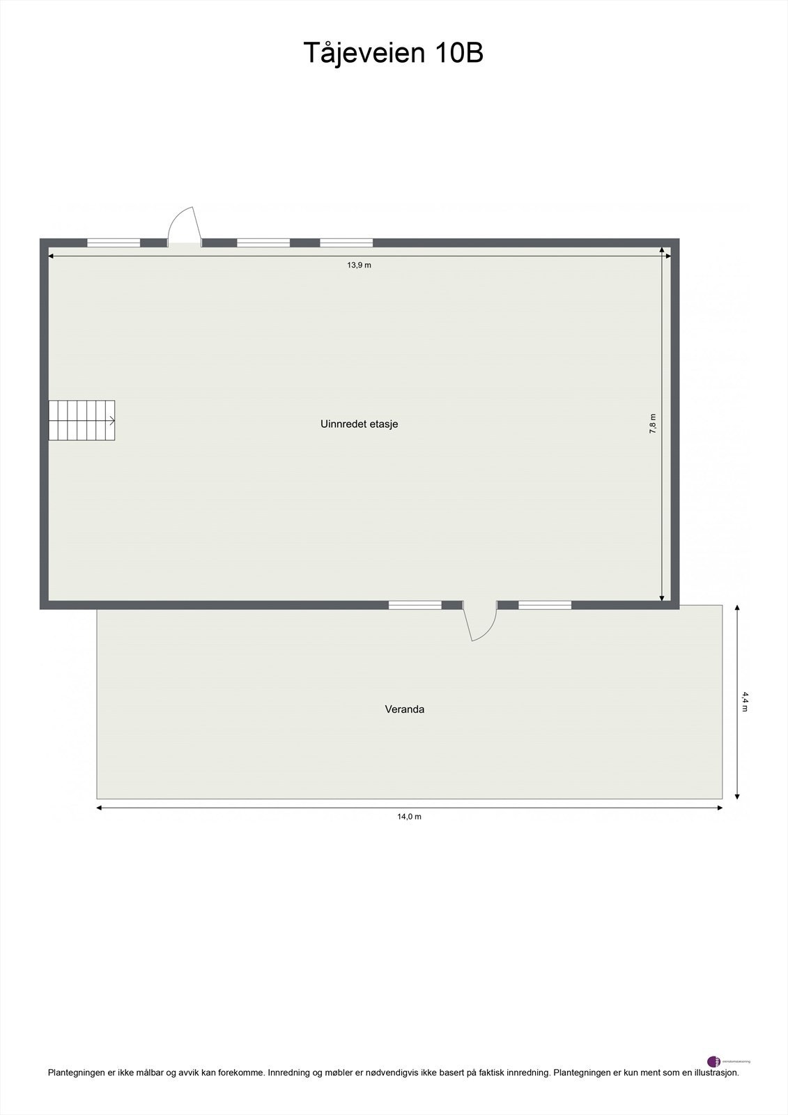 Plantegning garasjebygg 2. etasje Galleribilde
