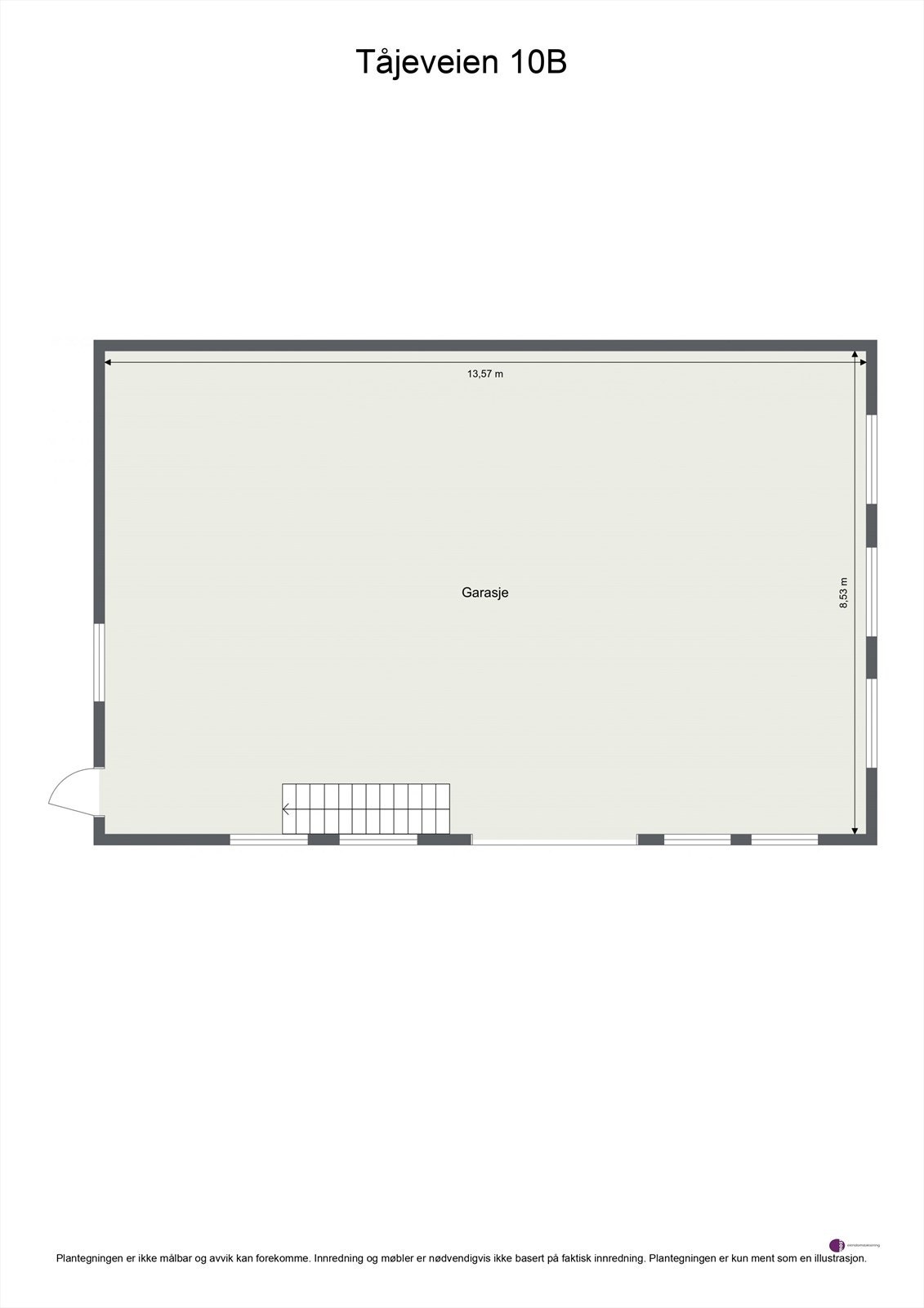 Plantegning garasje 1. etasje Galleribilde