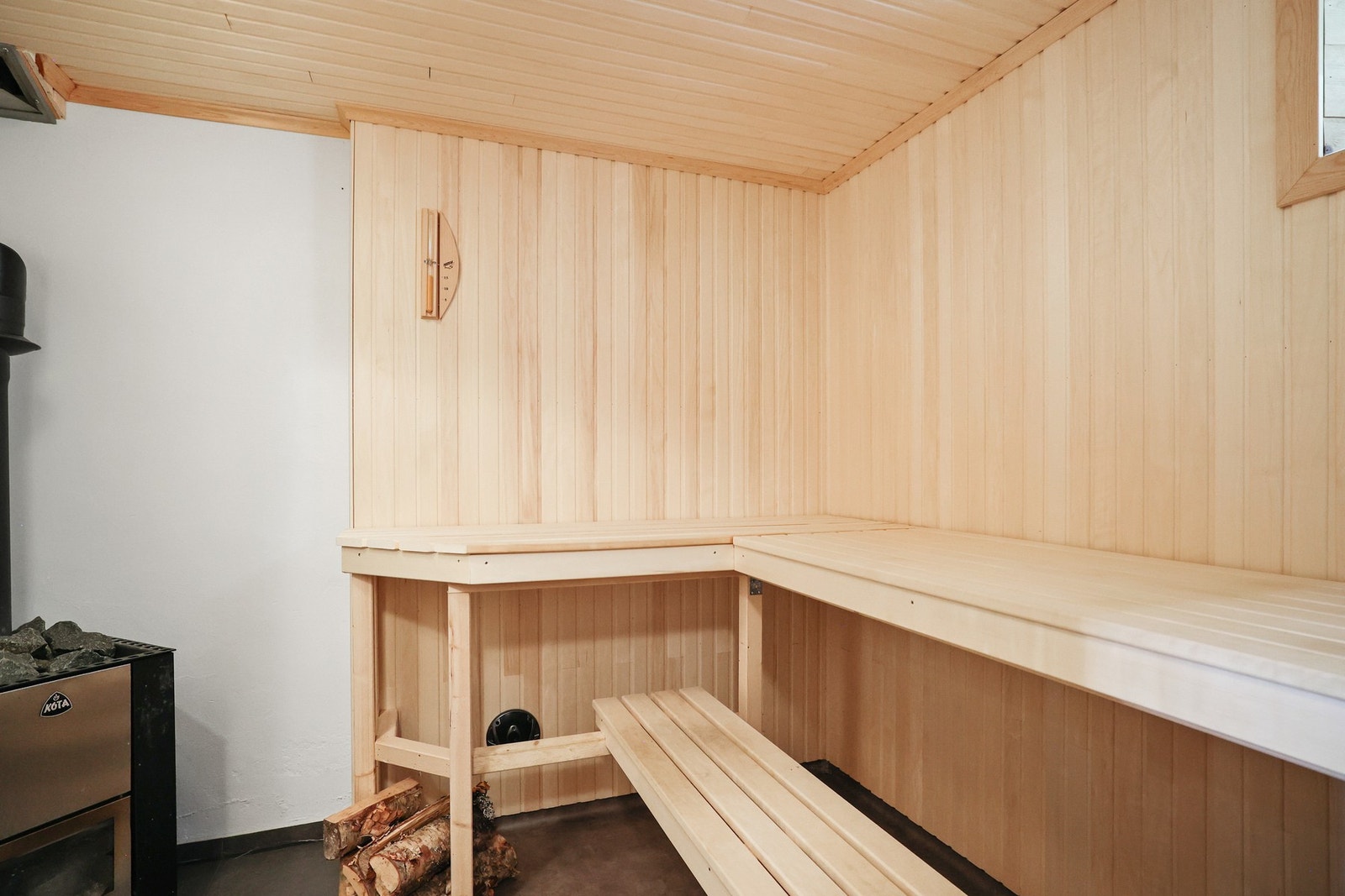 Tradisjonell, vedfyrt, badstue Galleribilde