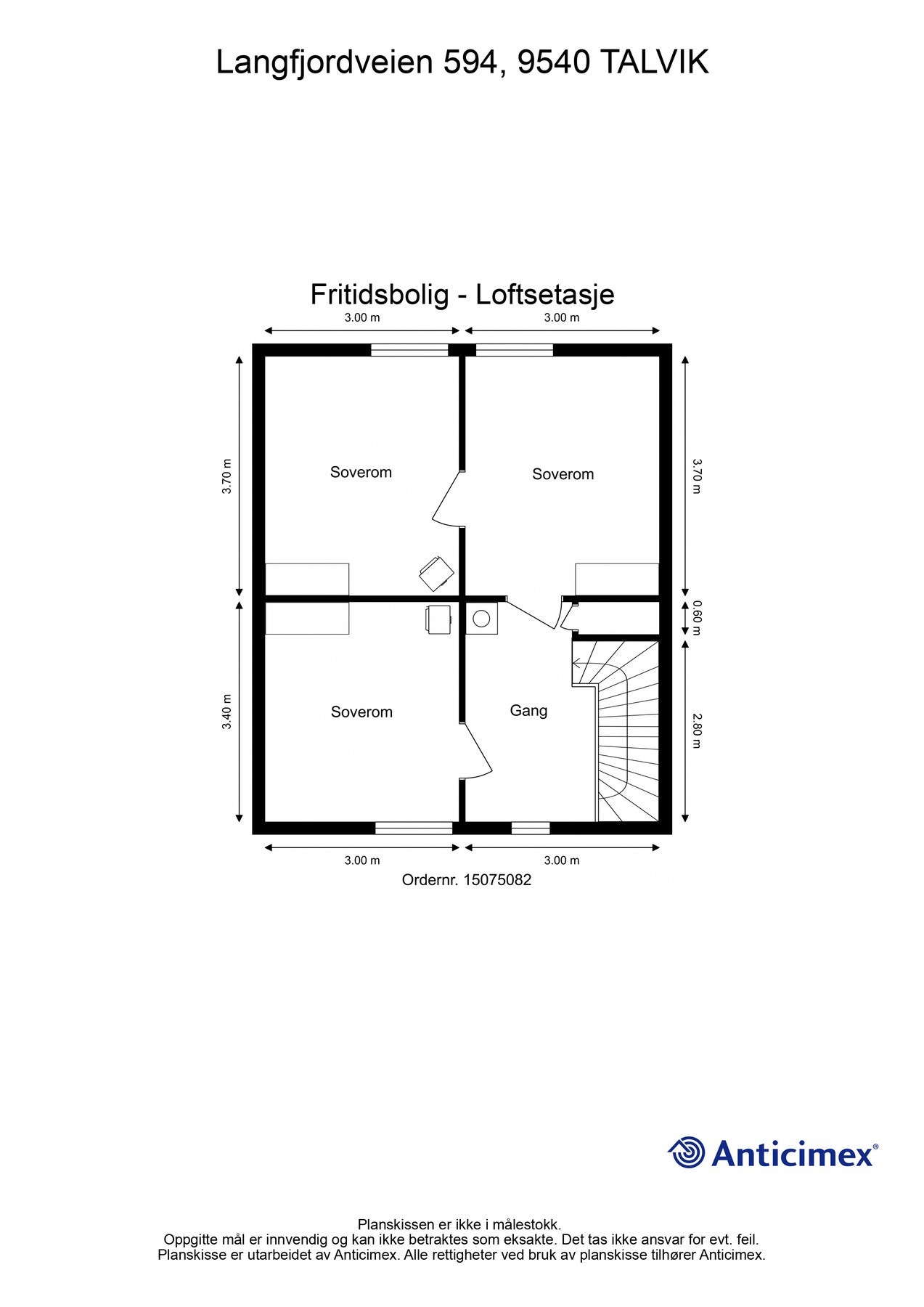 Plantegning loftetasje Galleribilde