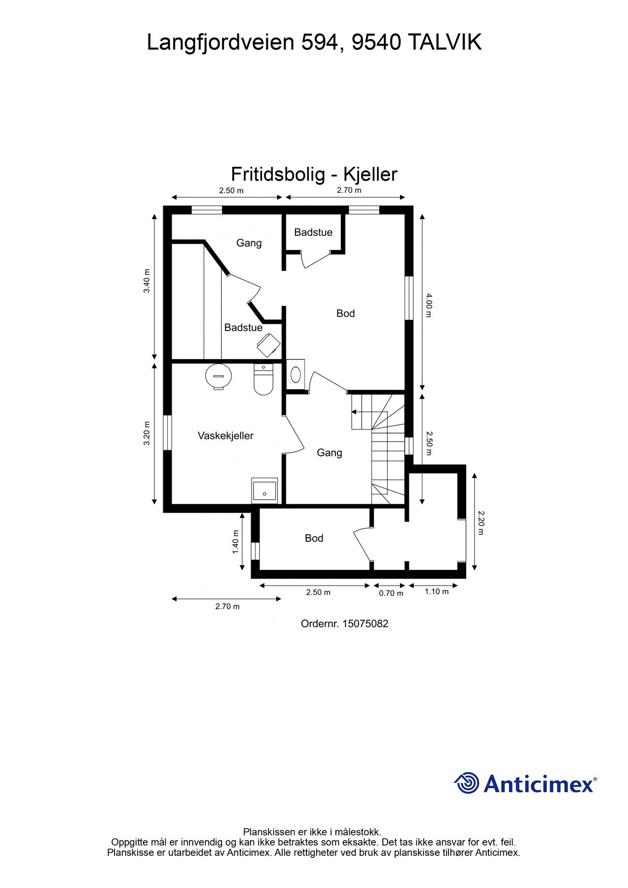 Plantegning kjeller. Galleribilde