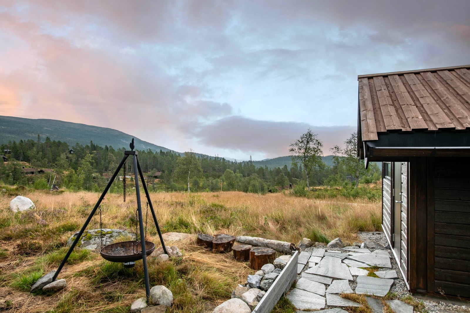 Nyt fin norsk natur foran grillen. Galleribilde