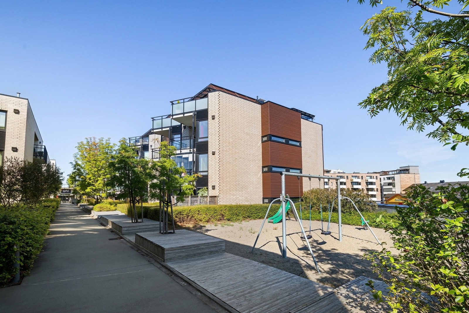 En av lekeplassene i området - perfekt for de minste. Galleribilde