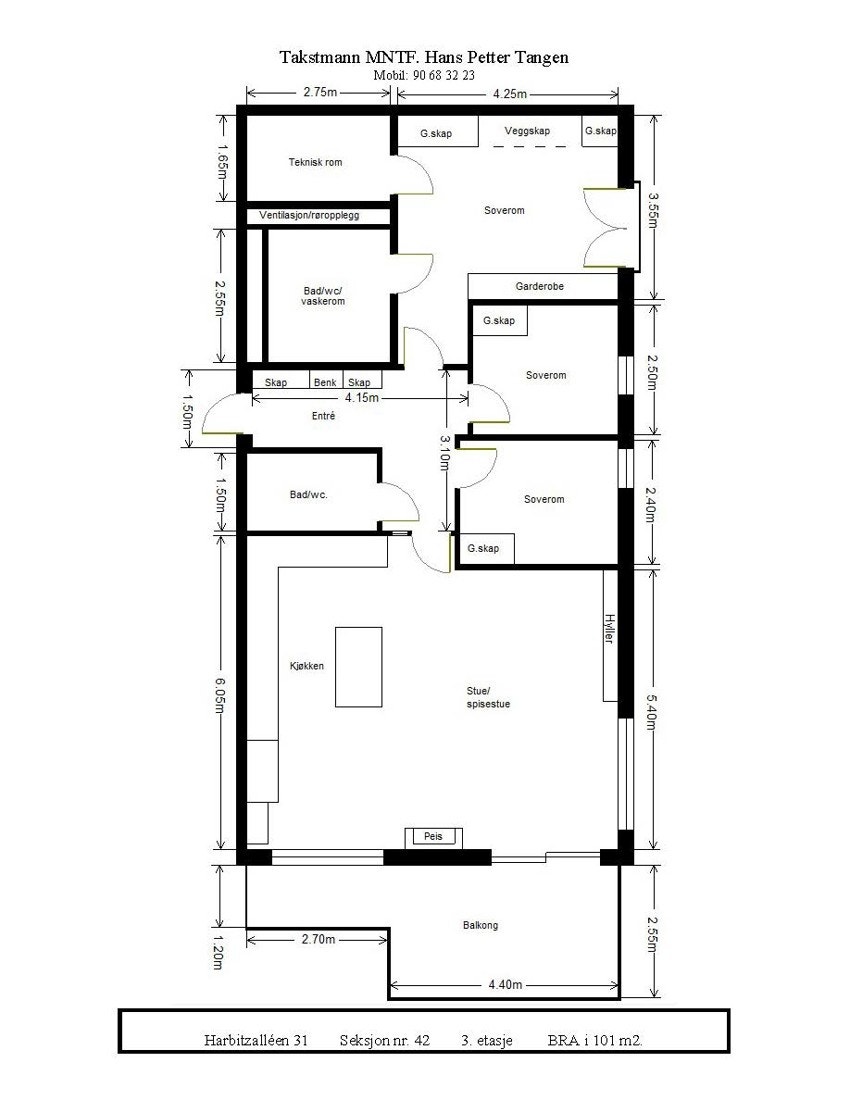Plantegning Galleribilde