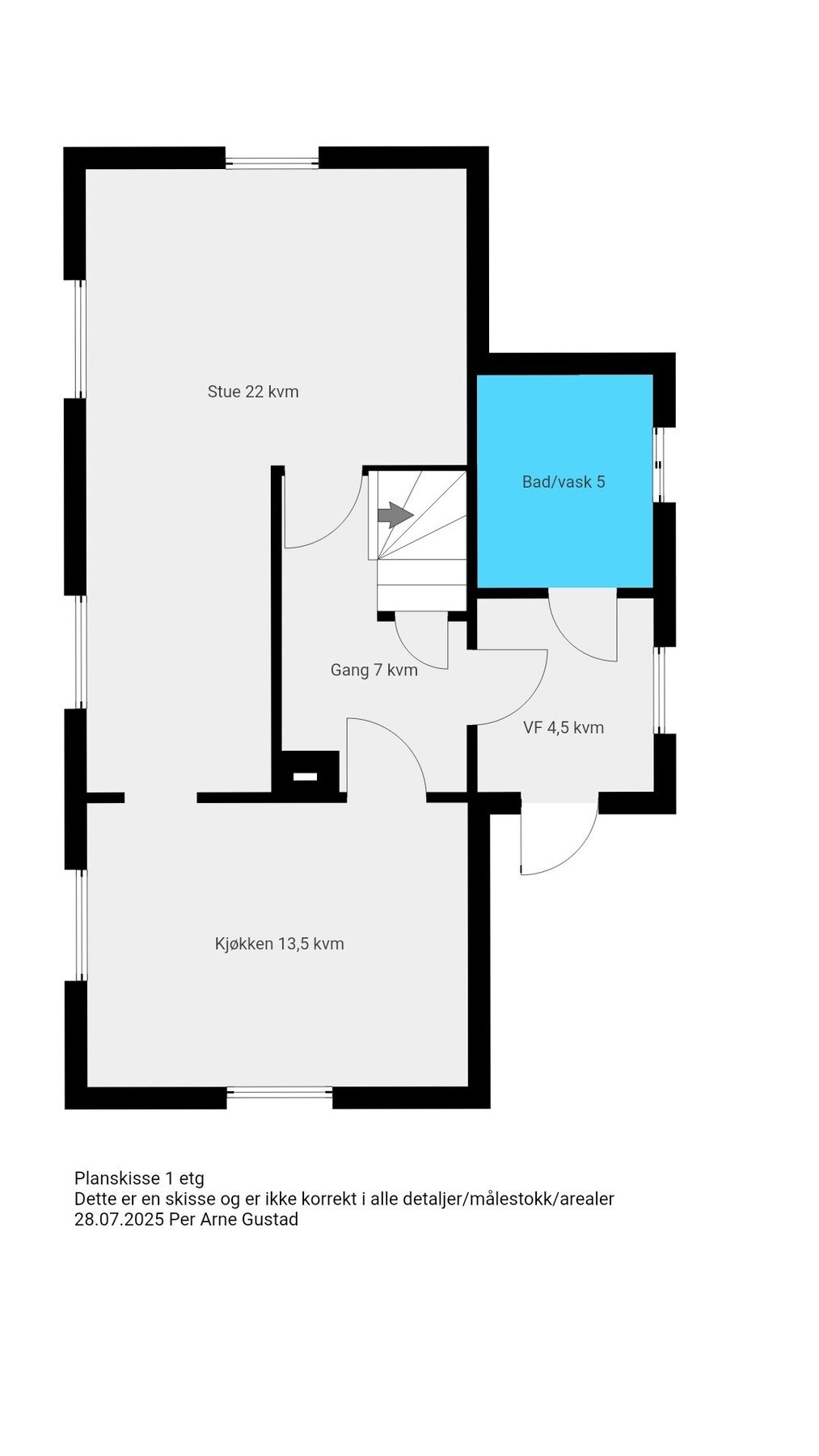 Planskisse 1. etasje Galleribilde