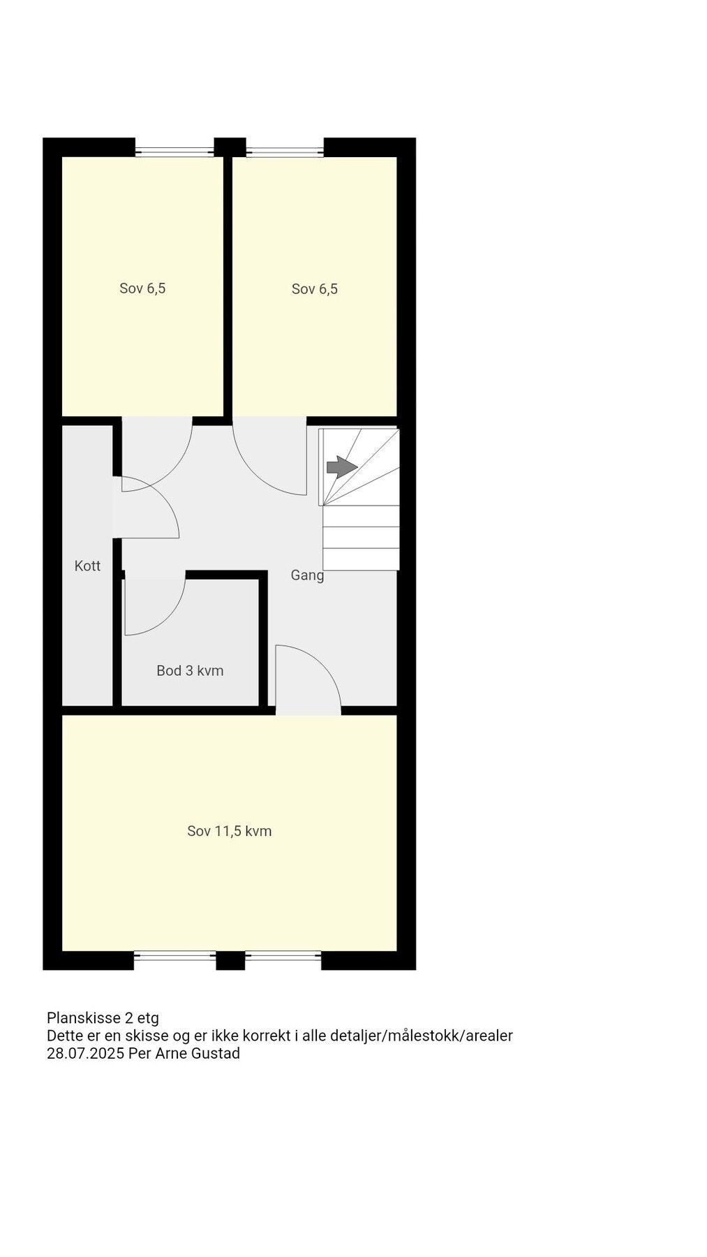 Planskisse 2. etasje Galleribilde