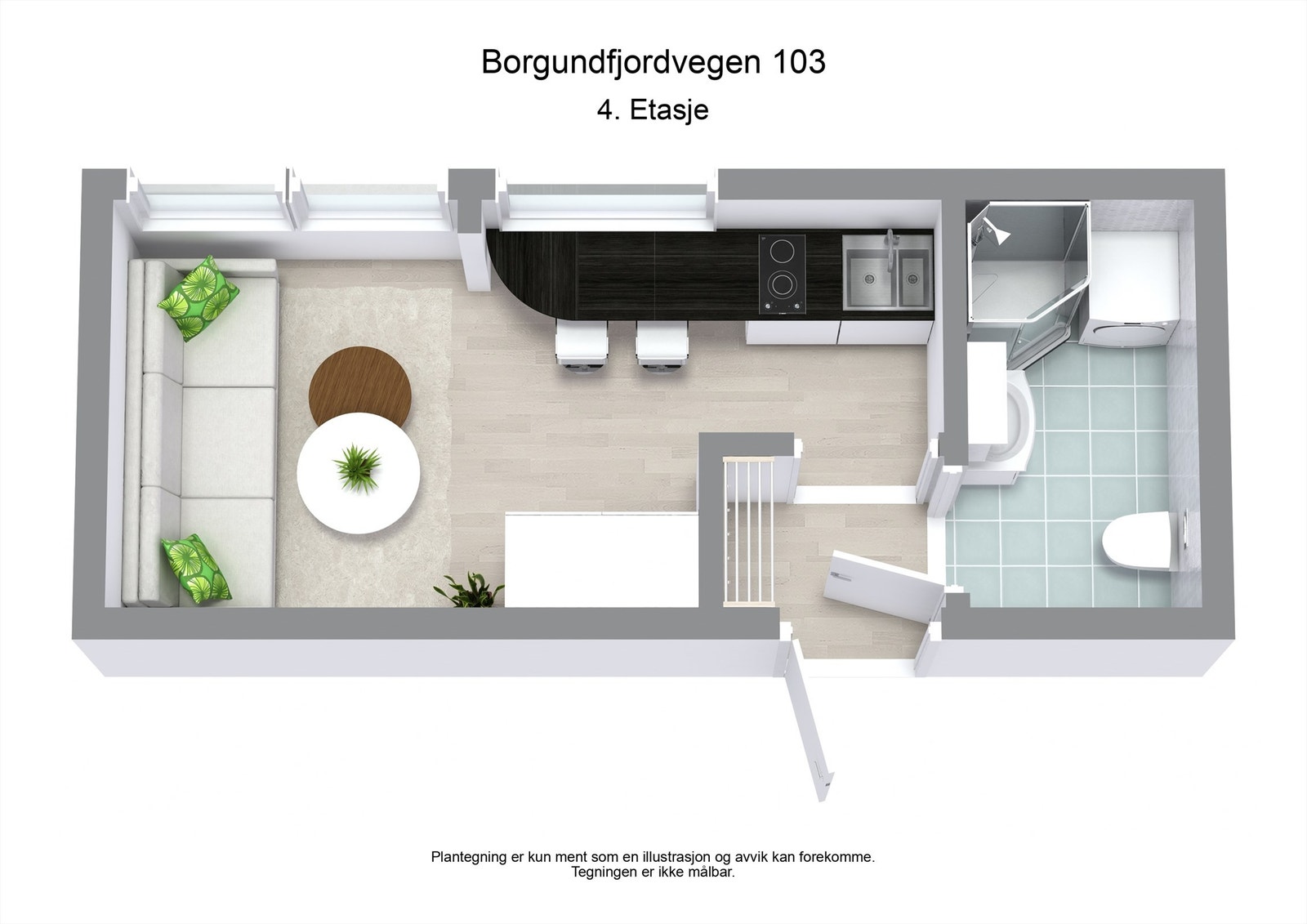 3 D plantegning Galleribilde