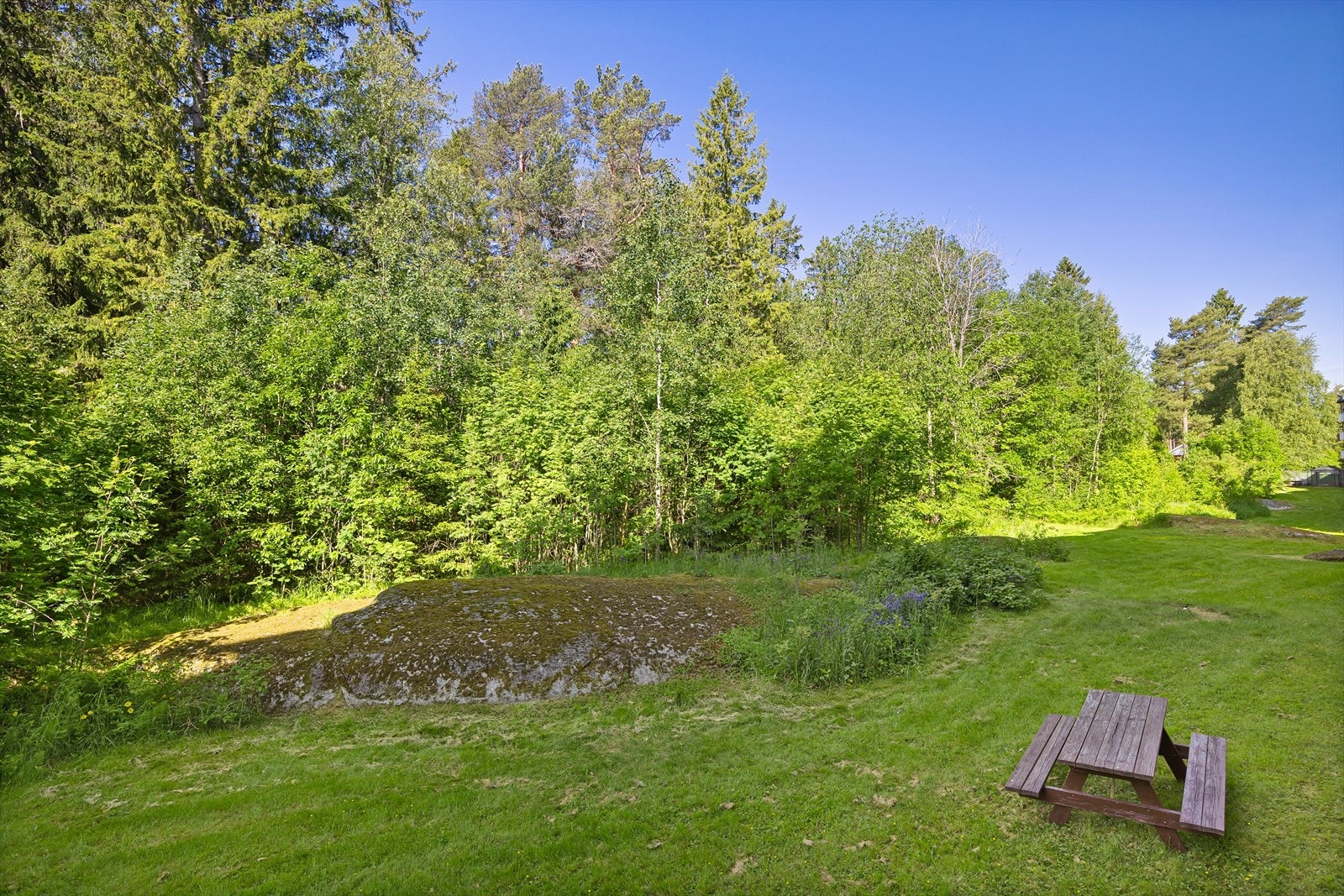 Utsyn fra balkong. Her bor du i naturskjønne og idylliske omgivelser på Bøler, med umiddelbar nærhet til marka Galleribilde