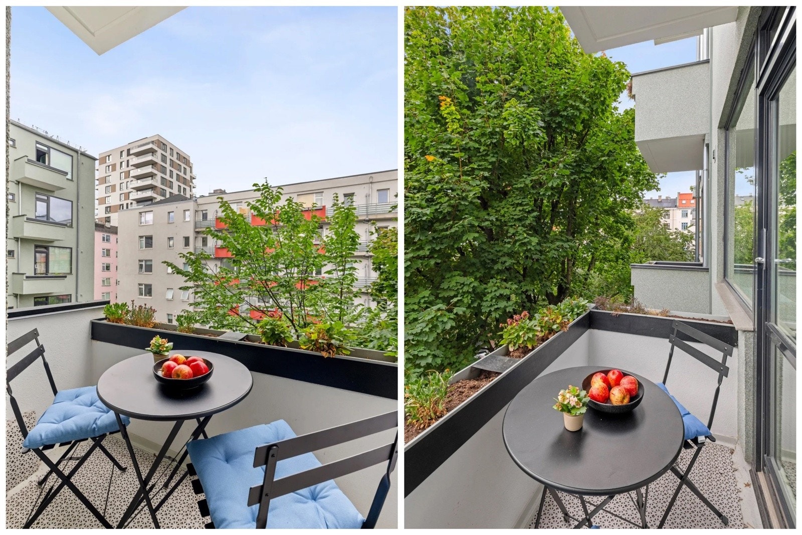 Det er et grønt og fritt utsyn fra byggets 4. etasje. Galleribilde