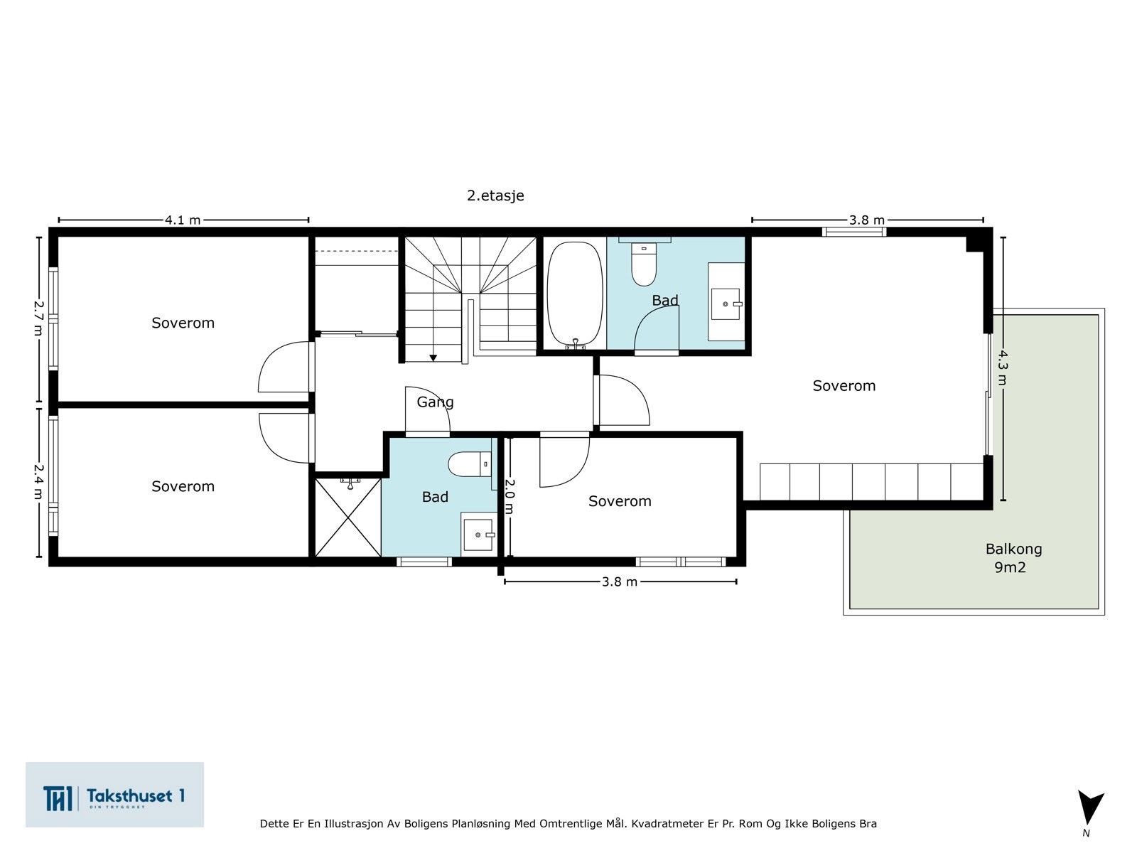 Plantegning 2. etasje Galleribilde