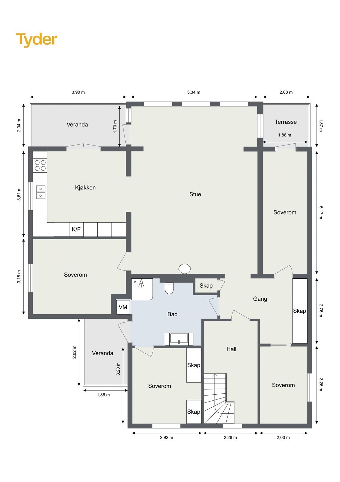 Plantegning 2. etasje Galleribilde