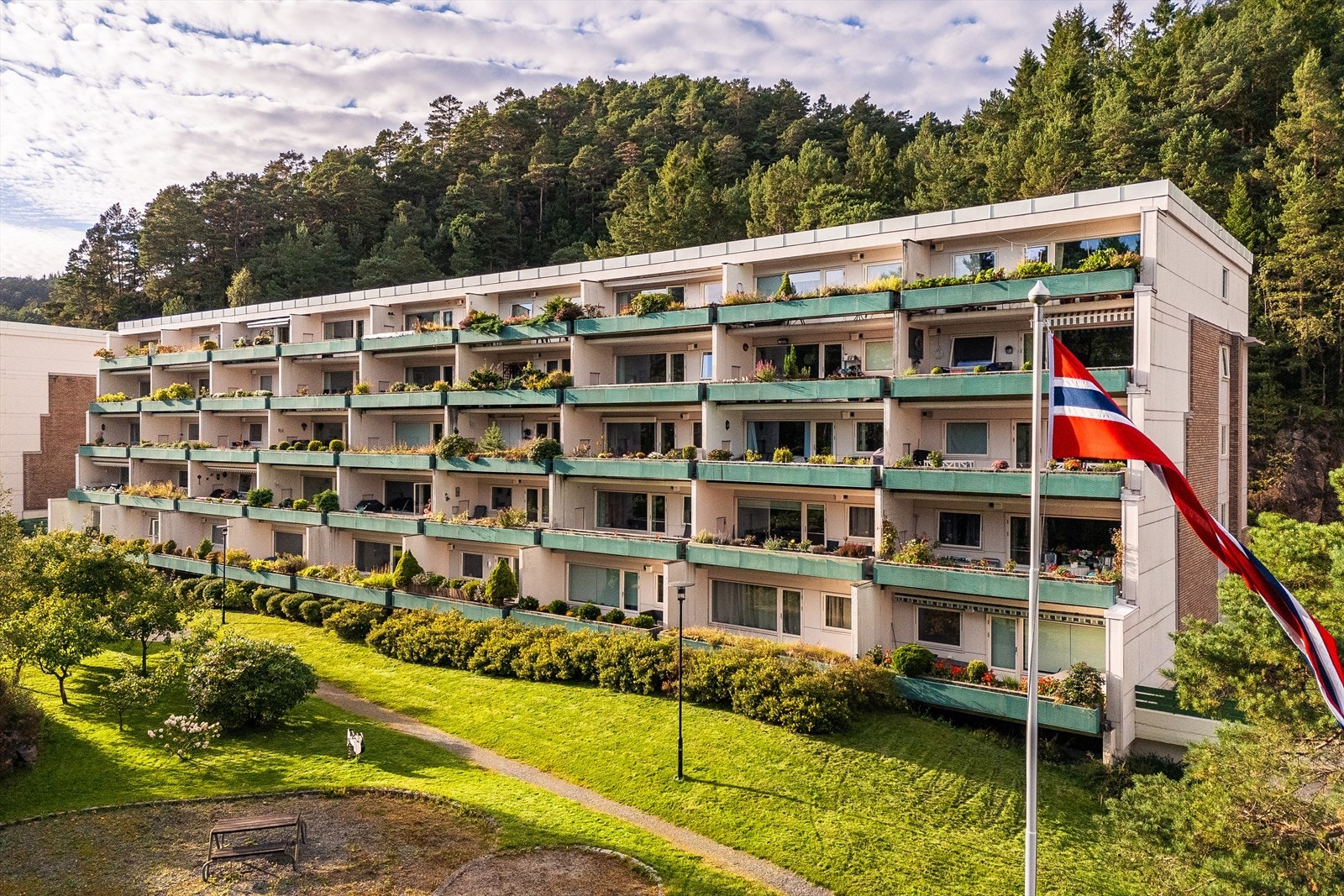 Området er tilbaketrukket, men likevel sentralt i Fyllingsdalen. Galleribilde