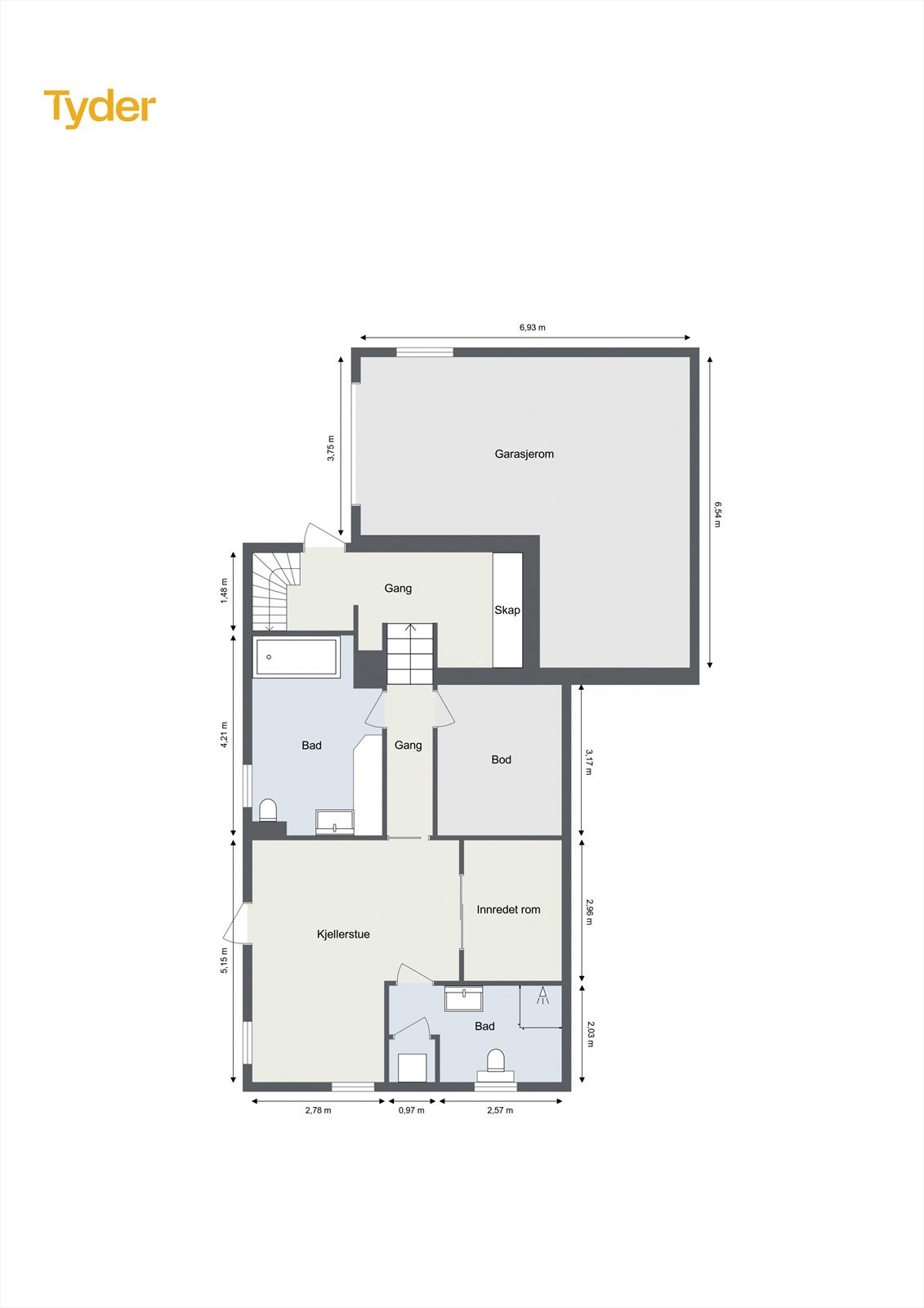 Plantegning u. etasje Galleribilde