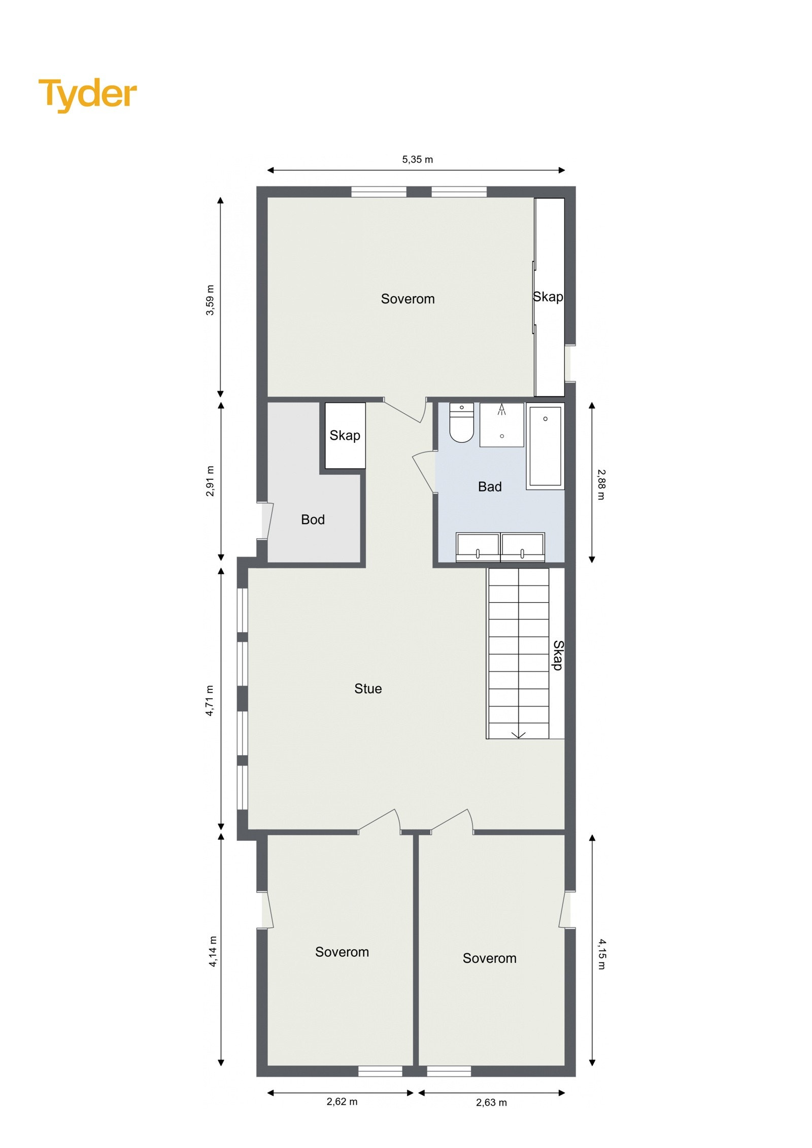 Planskisse 2. Etasje Galleribilde