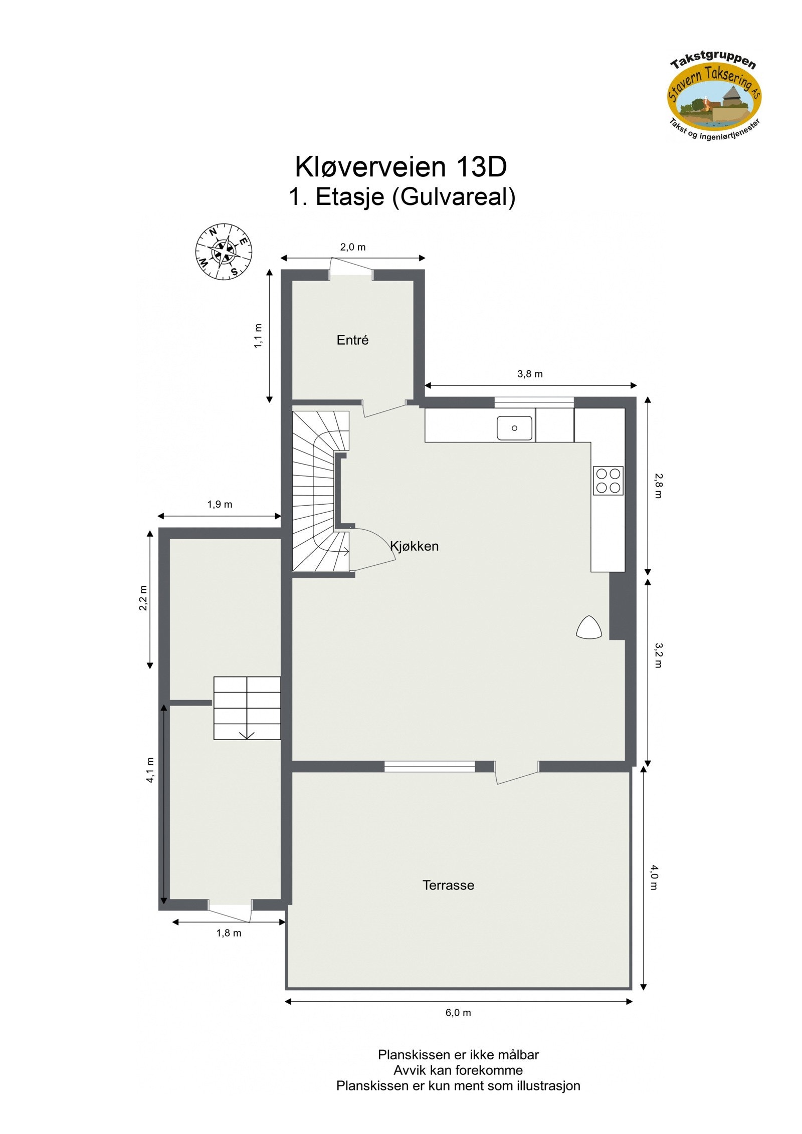 Plantegning 1. etasje Galleribilde