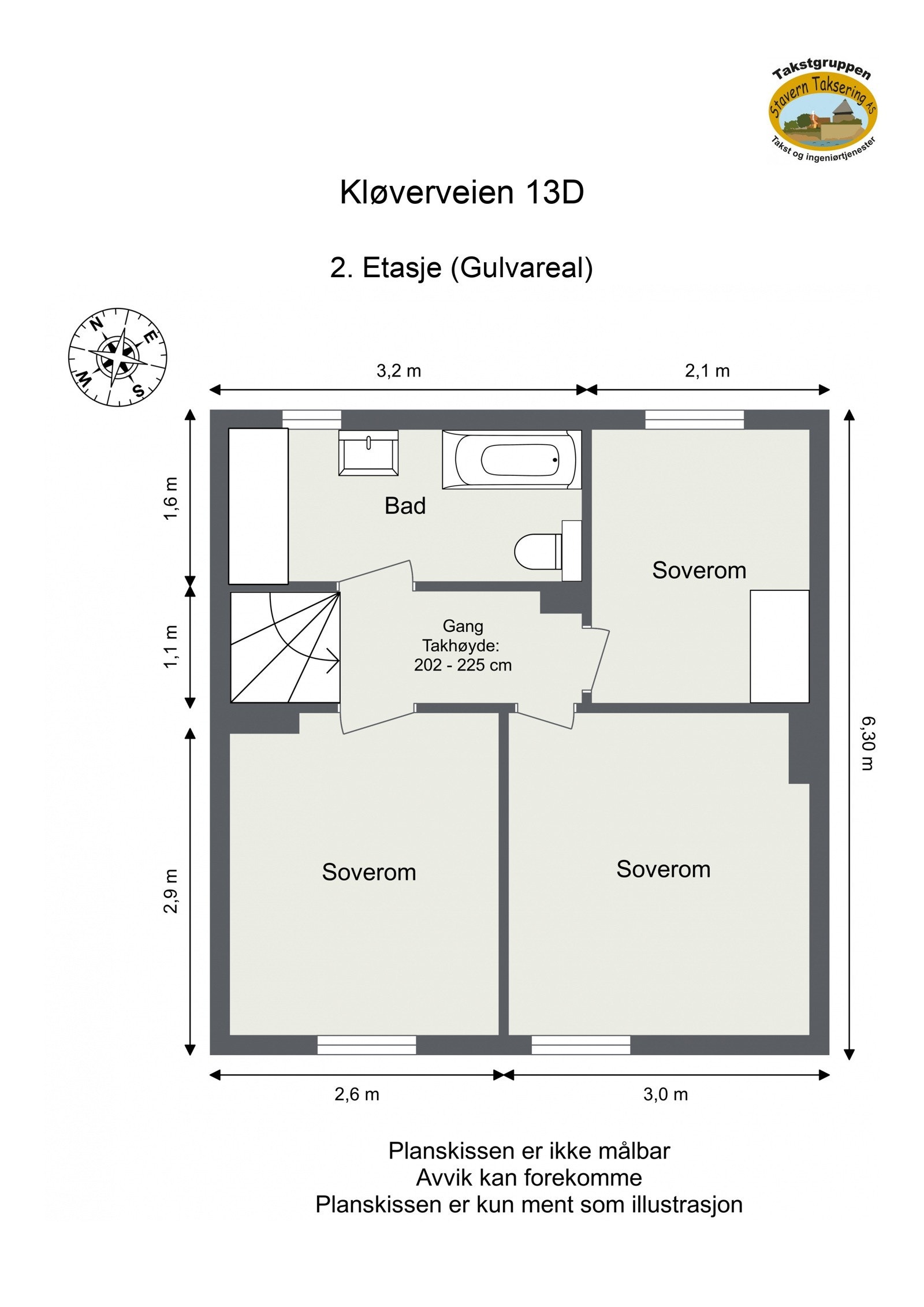 Plantegning 2. etasje Galleribilde