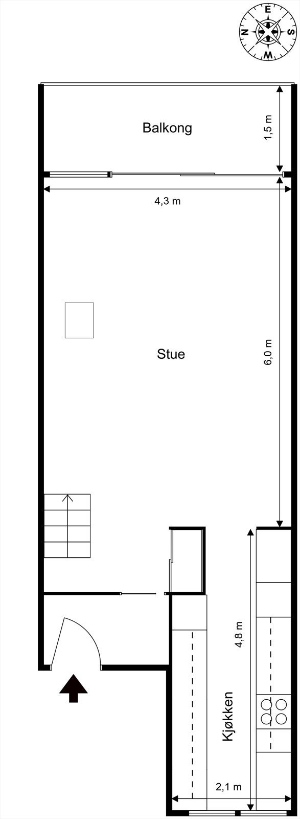 Plantegning 4. etasje Galleribilde
