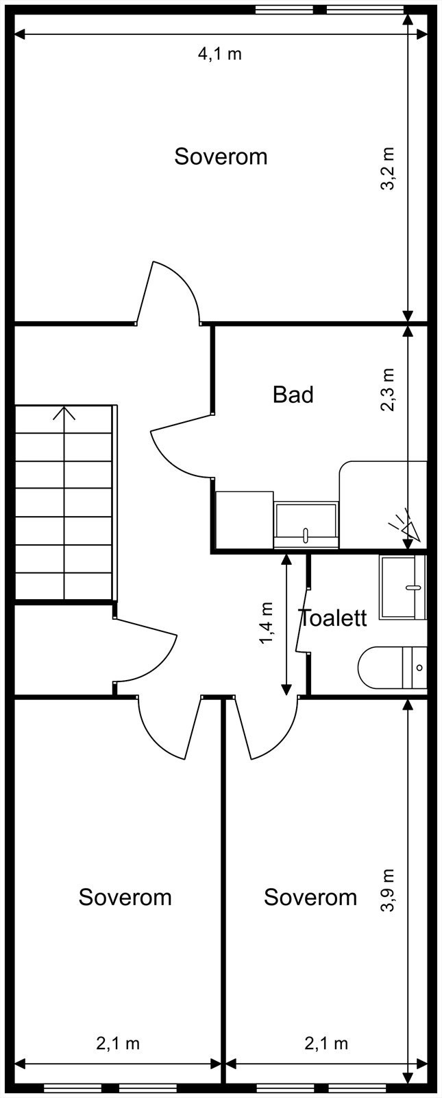 Plantegning 3. etasje Galleribilde