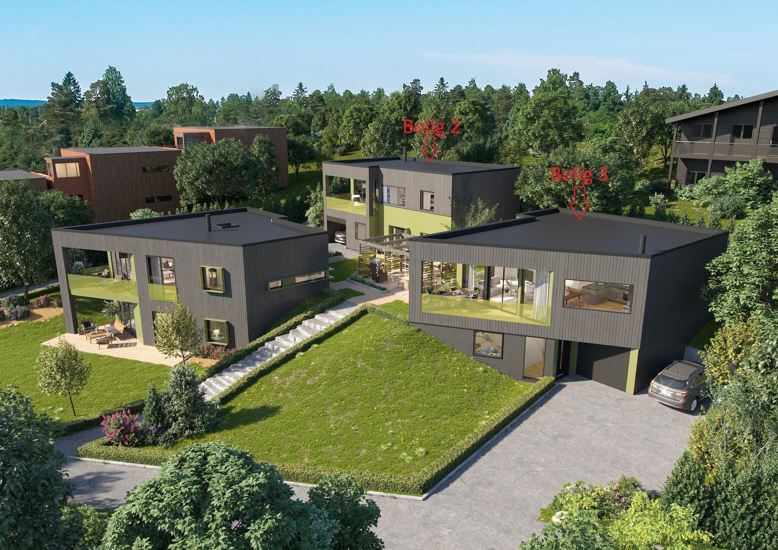 Det foreligger byggetillatelse på bolig (nr 3). - NORLYS Arkitektur as Galleribilde