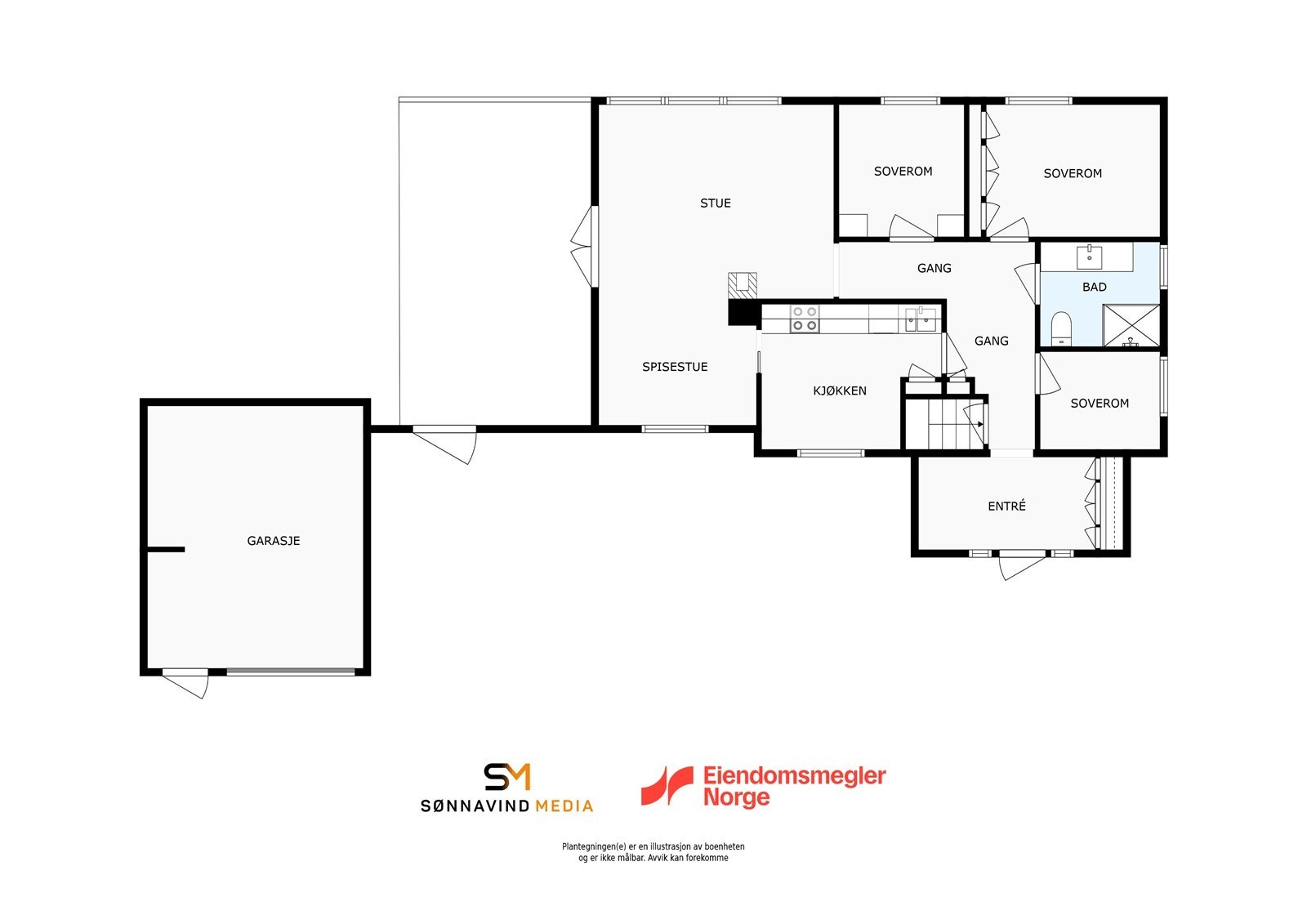 Plantegning 1. etg. Galleribilde