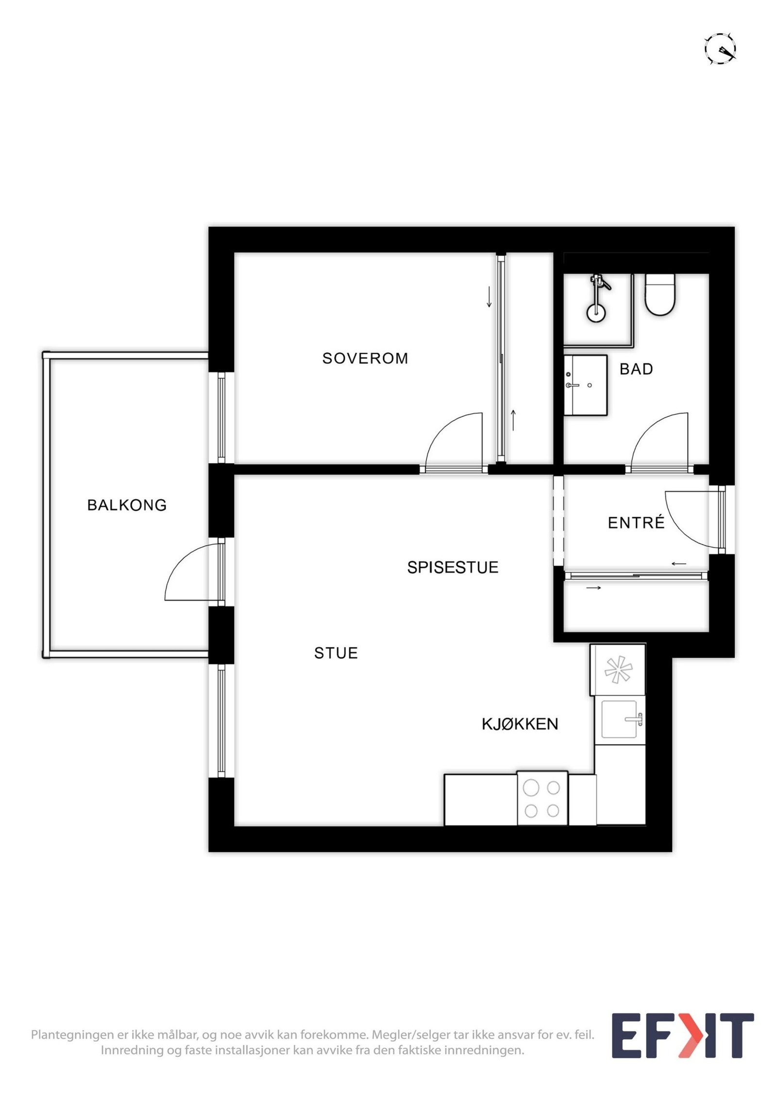 Enkel og perfekt planløsning Galleribilde