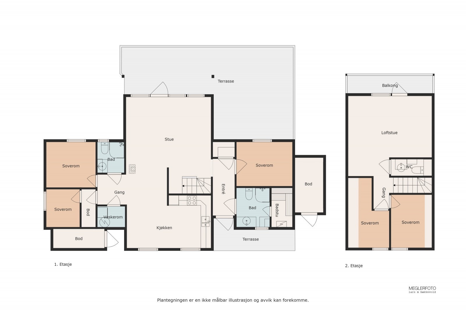 Vi starter først med plantegningen slik at det blir lettere å orientere seg. Galleribilde