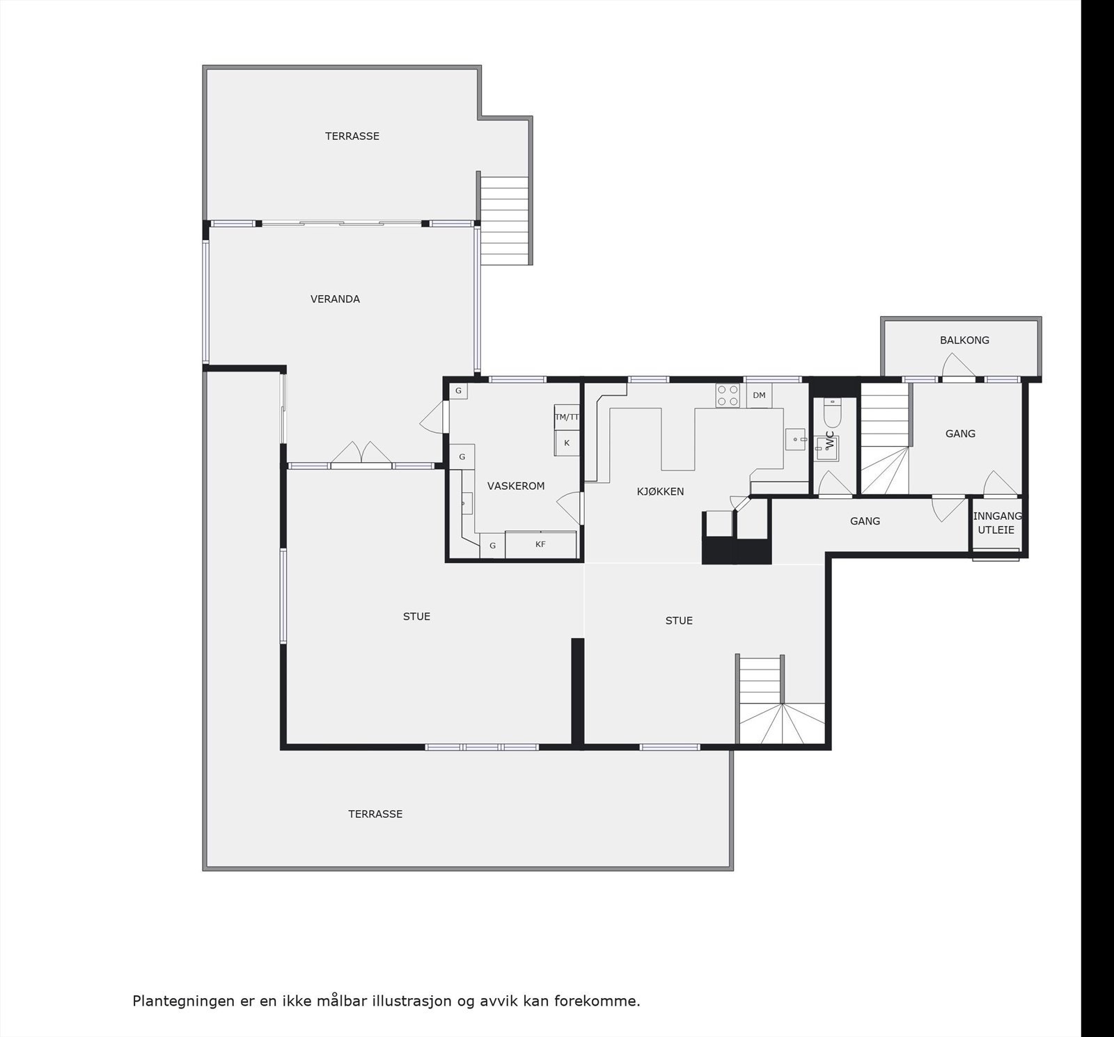 Plantegning hovedetasje. Galleribilde