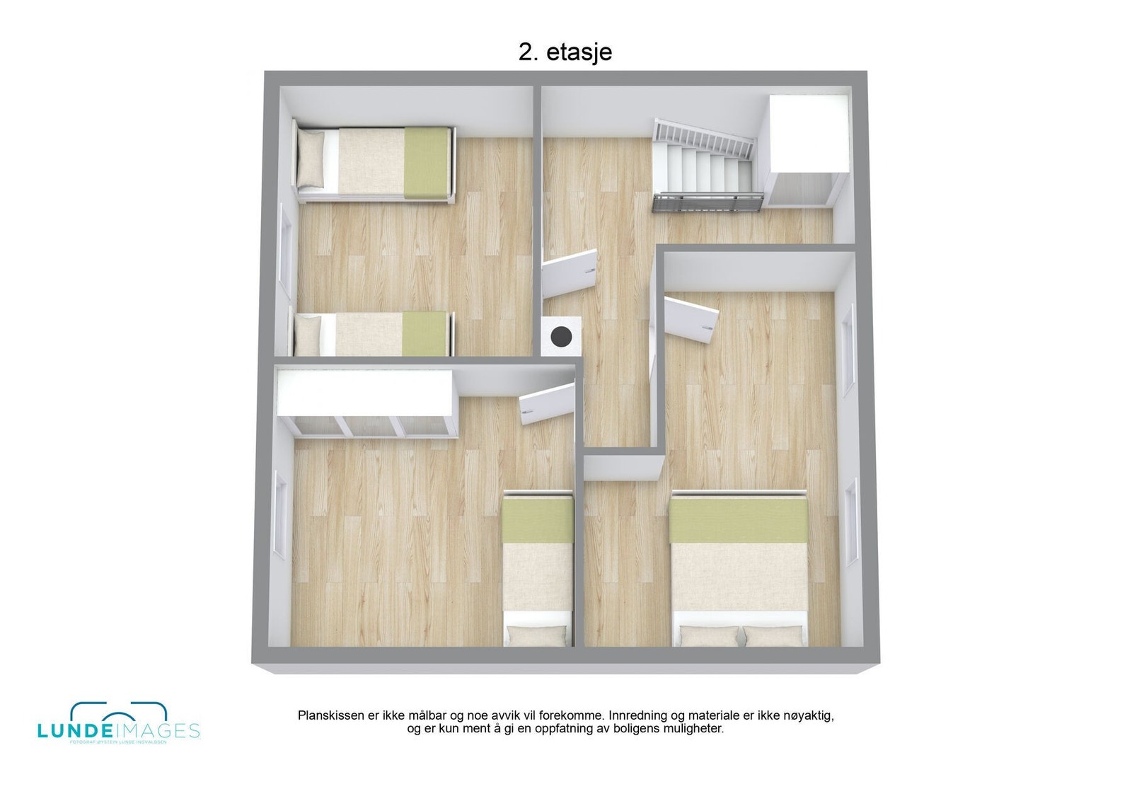 Planskisse 2. etasje 3D - Ikke målbar Galleribilde