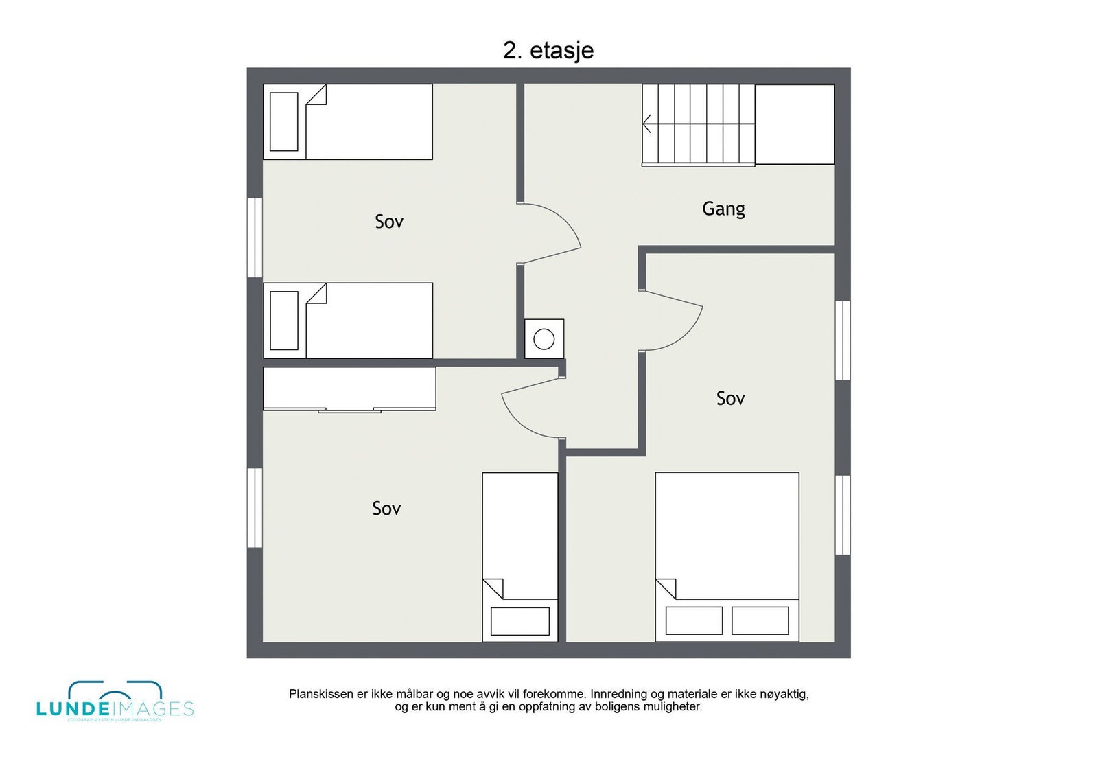 Planskisse 2. etasje - Ikke målbar Galleribilde