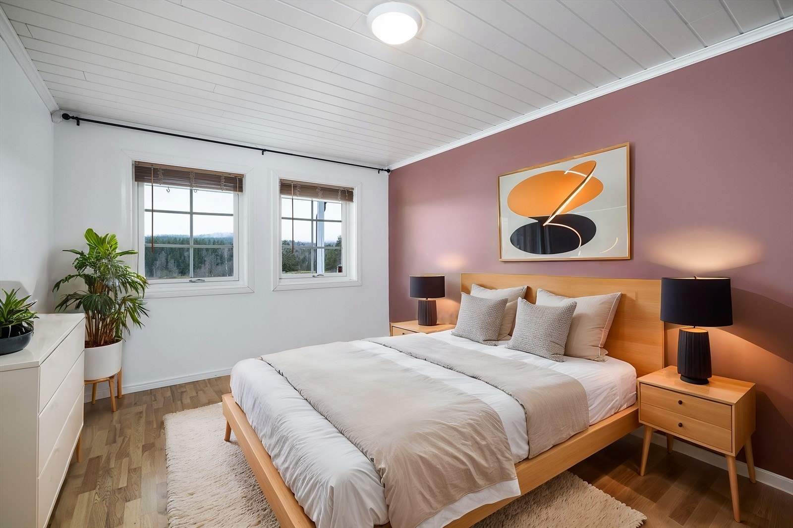 Boligen har totalt 3 soverom, som alle er av god størrelse. (Bildet er digitalt stylet) Galleribilde