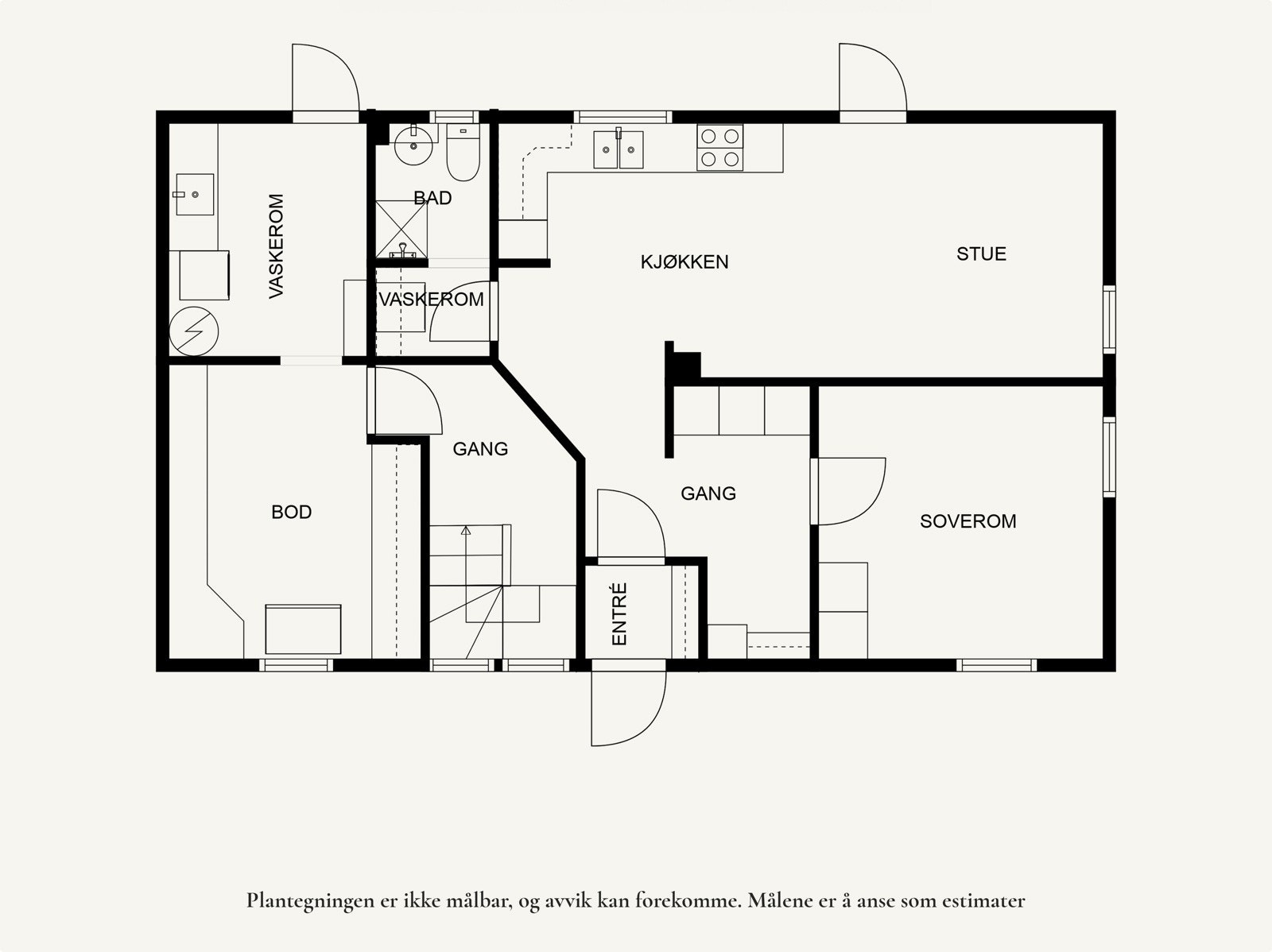 Plantegning underetasje. Galleribilde