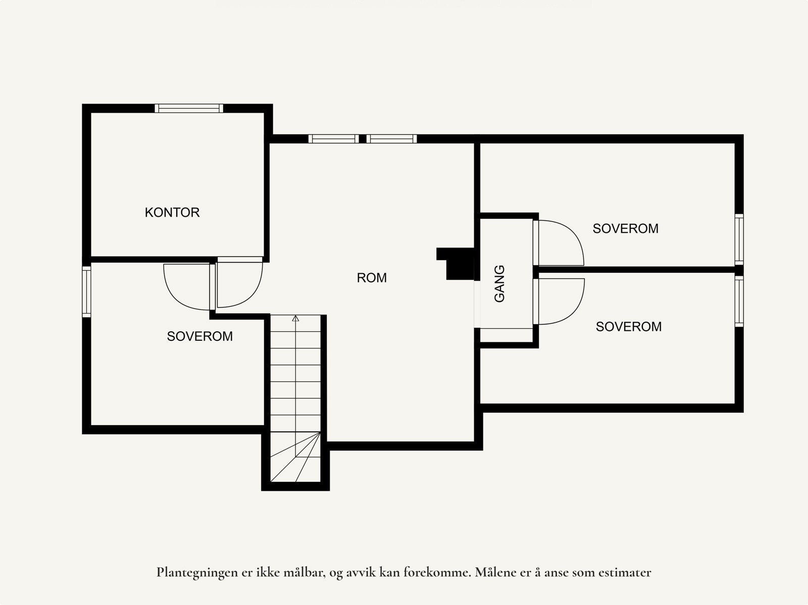 Plantegning andre etasje. Galleribilde