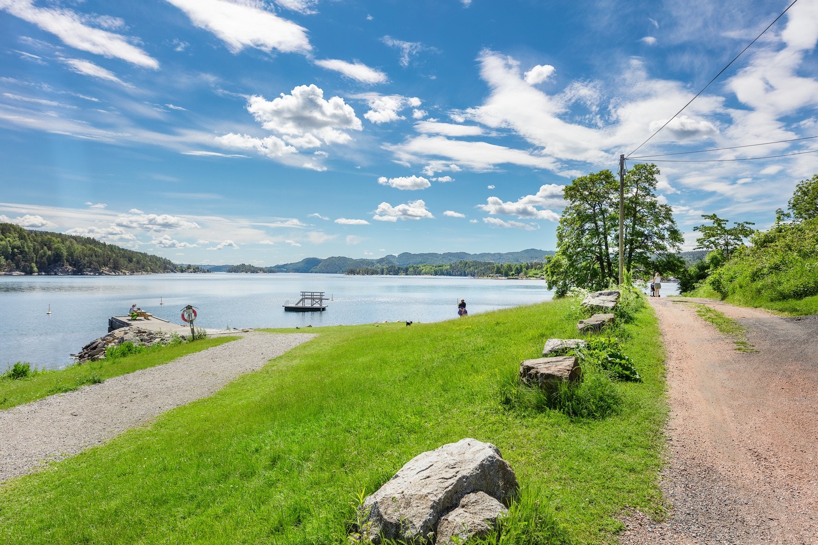Badeplass ved sjøen Galleribilde