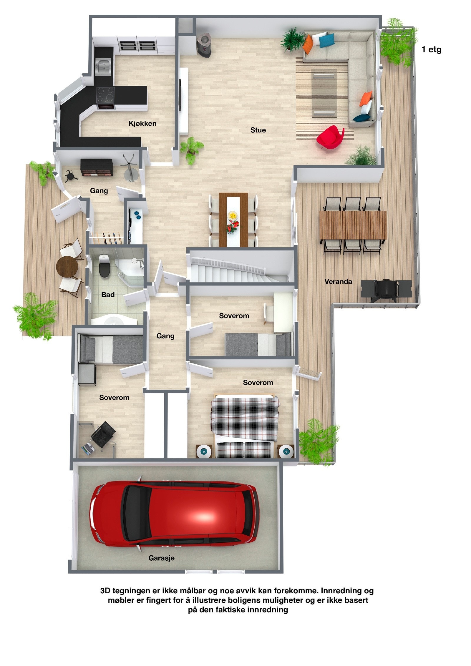 Plantegning 1. etg Galleribilde