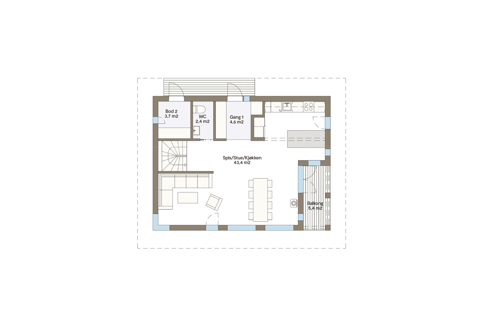 Plantegning hovedetg. Vy 16UH Galleribilde