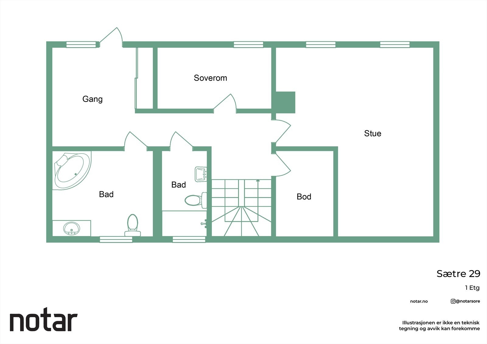 Planskisse underetasje Galleribilde