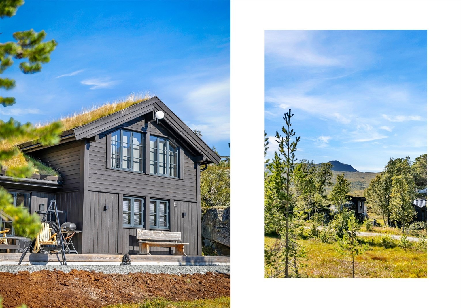 Hytten har en romslig uteplass, perfekt for avslapning i alle årstider Galleribilde