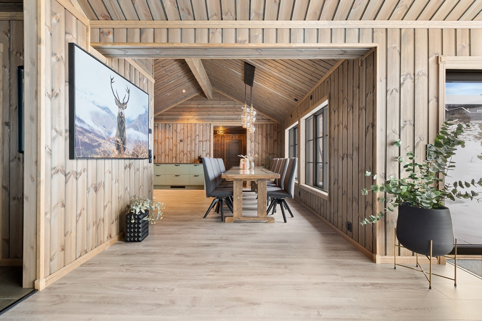 En gjennomtenkt planløsning med sømløse overganger mellom sonene Galleribilde