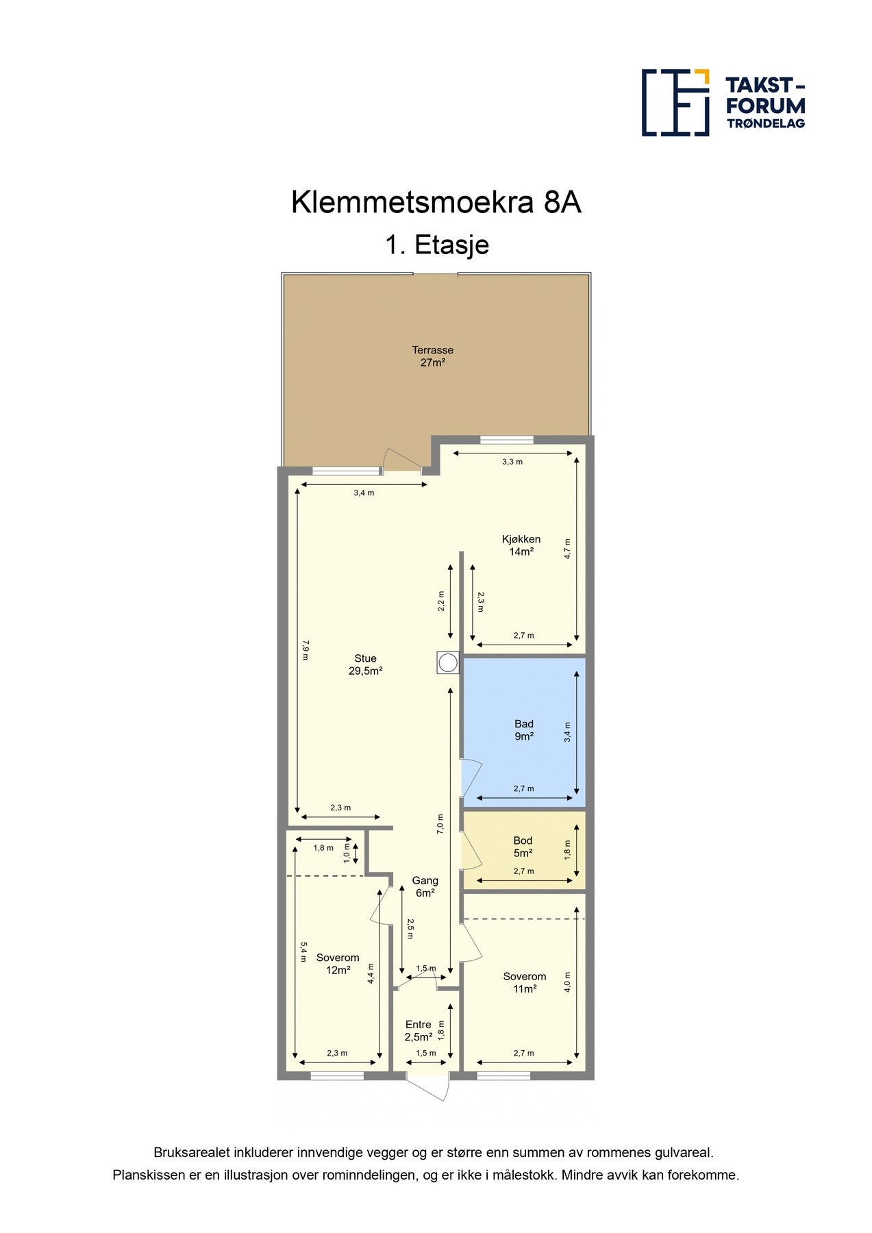 Plantegning 1. etasje Galleribilde