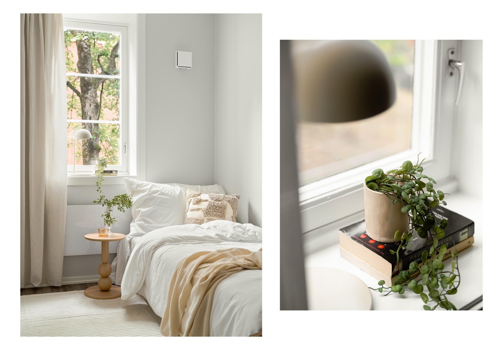 Vinduene har dype karmer, og gir godt med lysinnslipp. Dette rommet vender også ut mot bakgården. Galleribilde