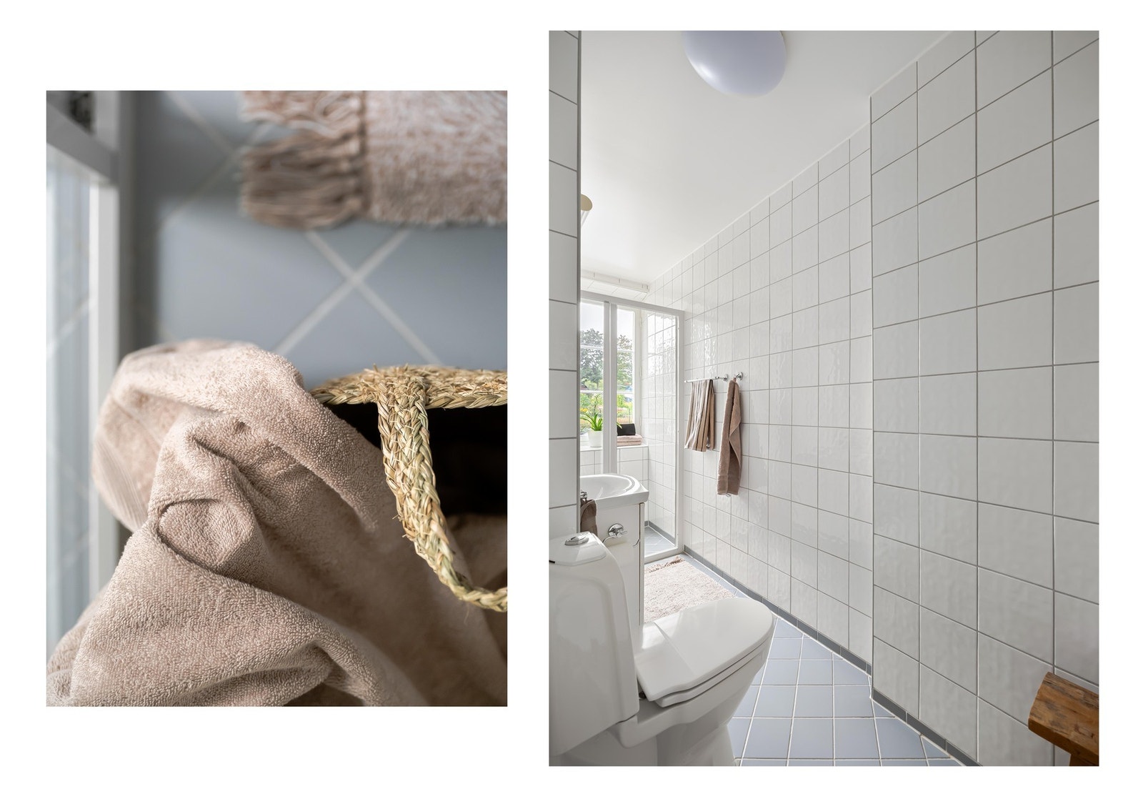 Badet har inngang fra entreen. Galleribilde