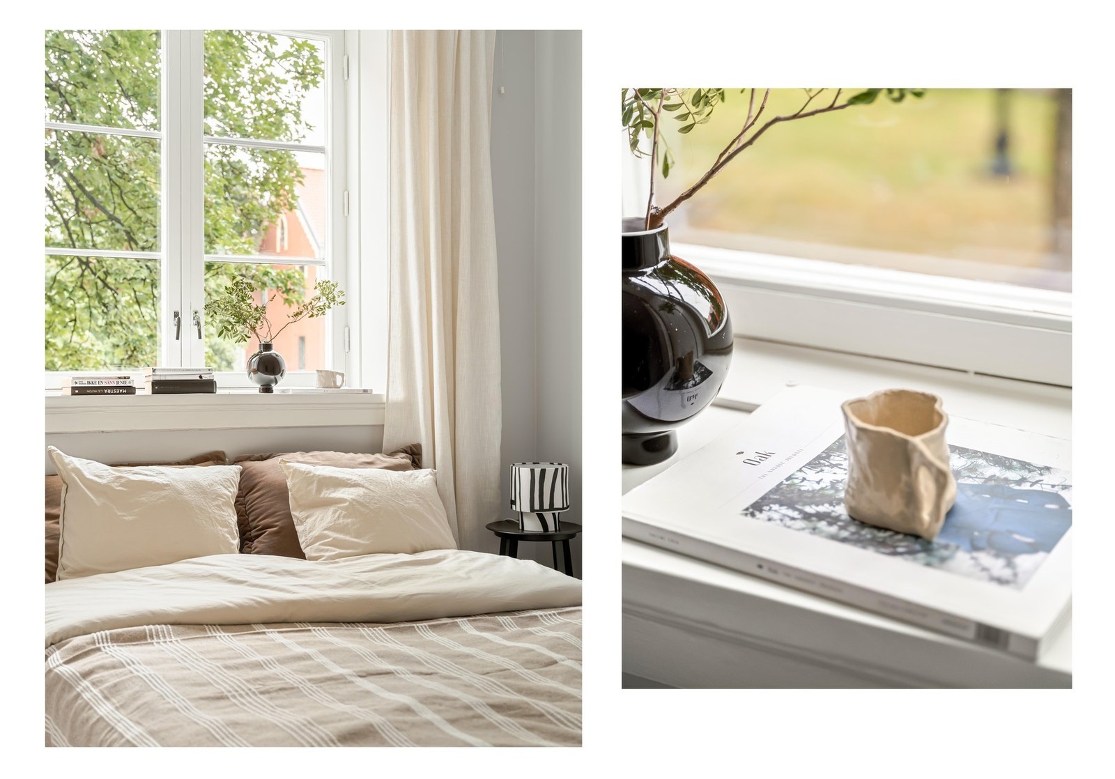 Her er det bra med plass til dobbeltseng med tilhørende nattbord. Galleribilde