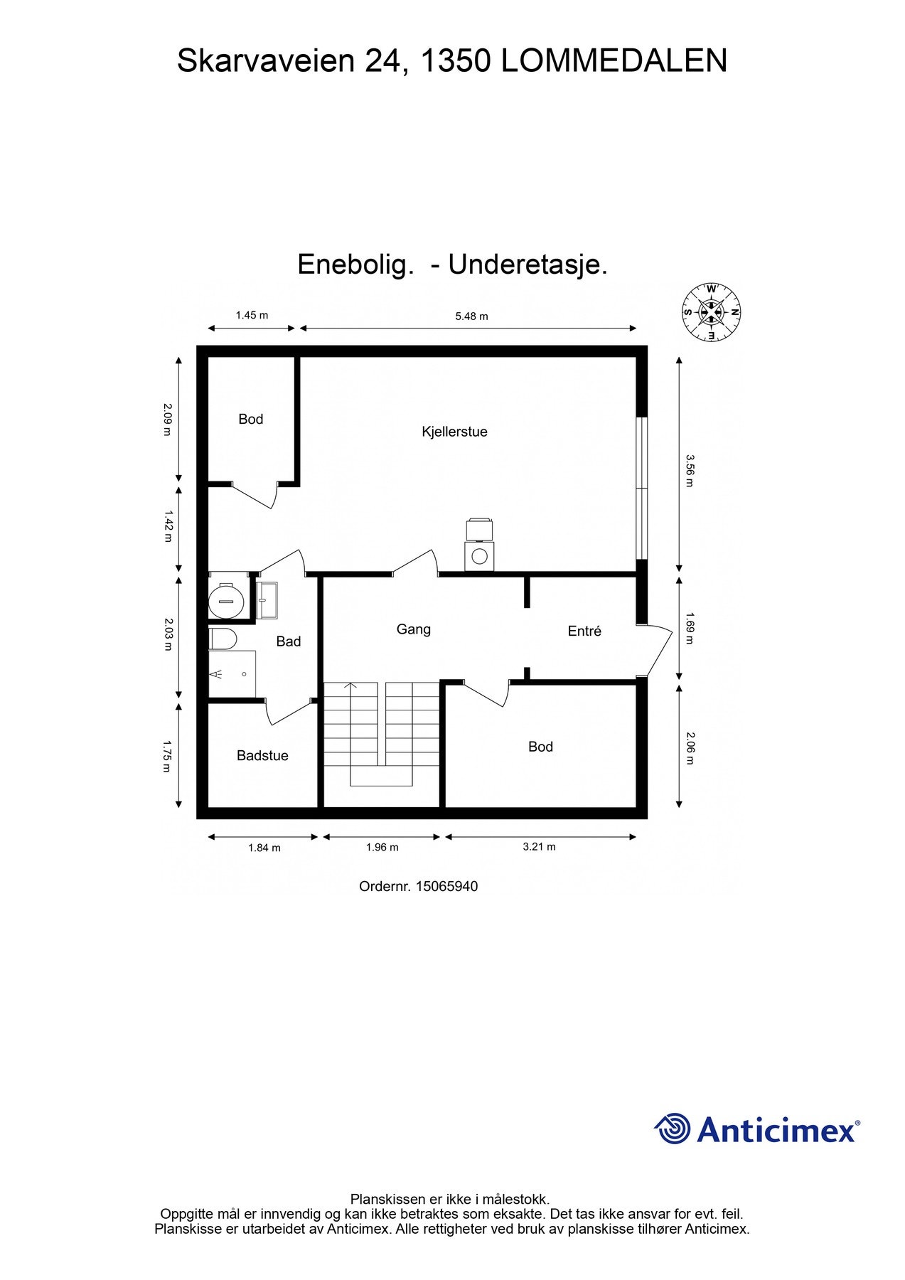 Plantegning- Underetasje Galleribilde