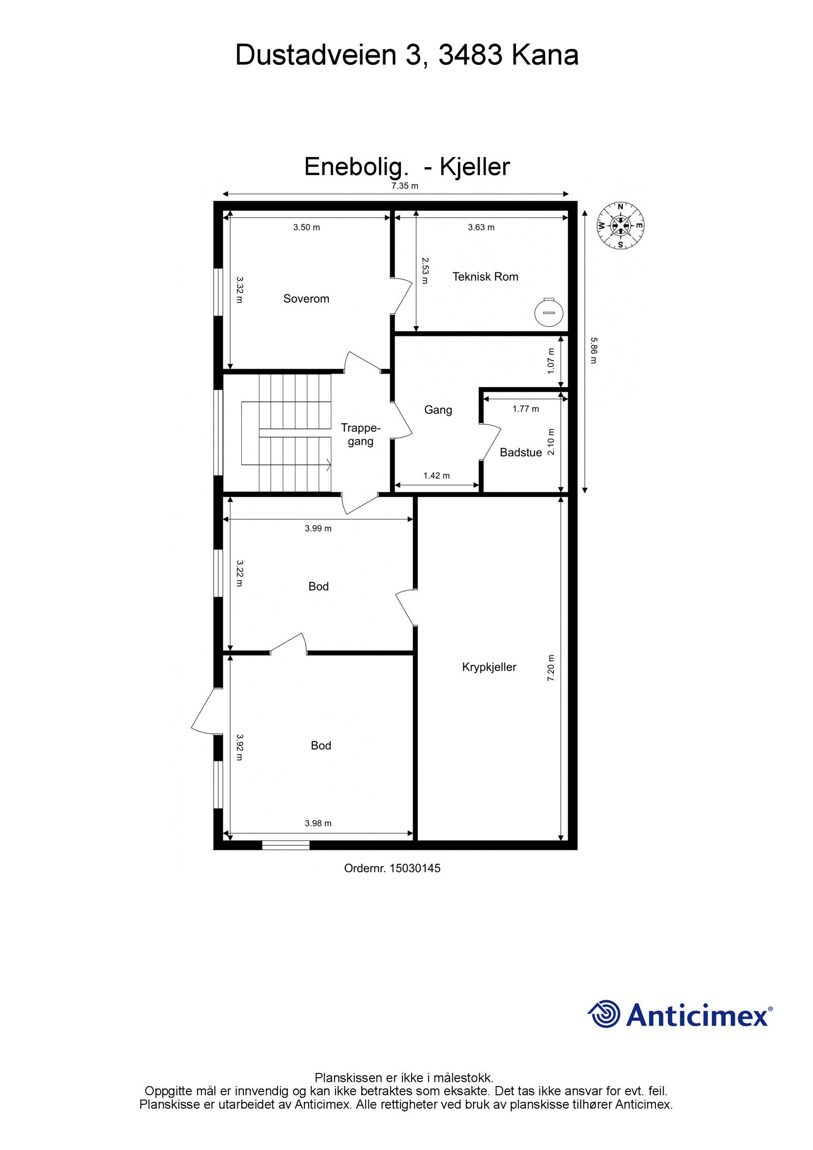 Planskisse kjeller Galleribilde