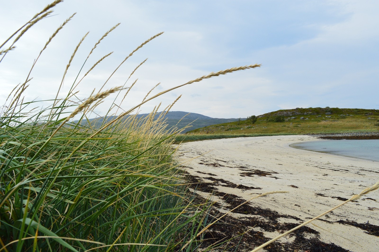 En vakker strand til høyre for boligen Galleribilde